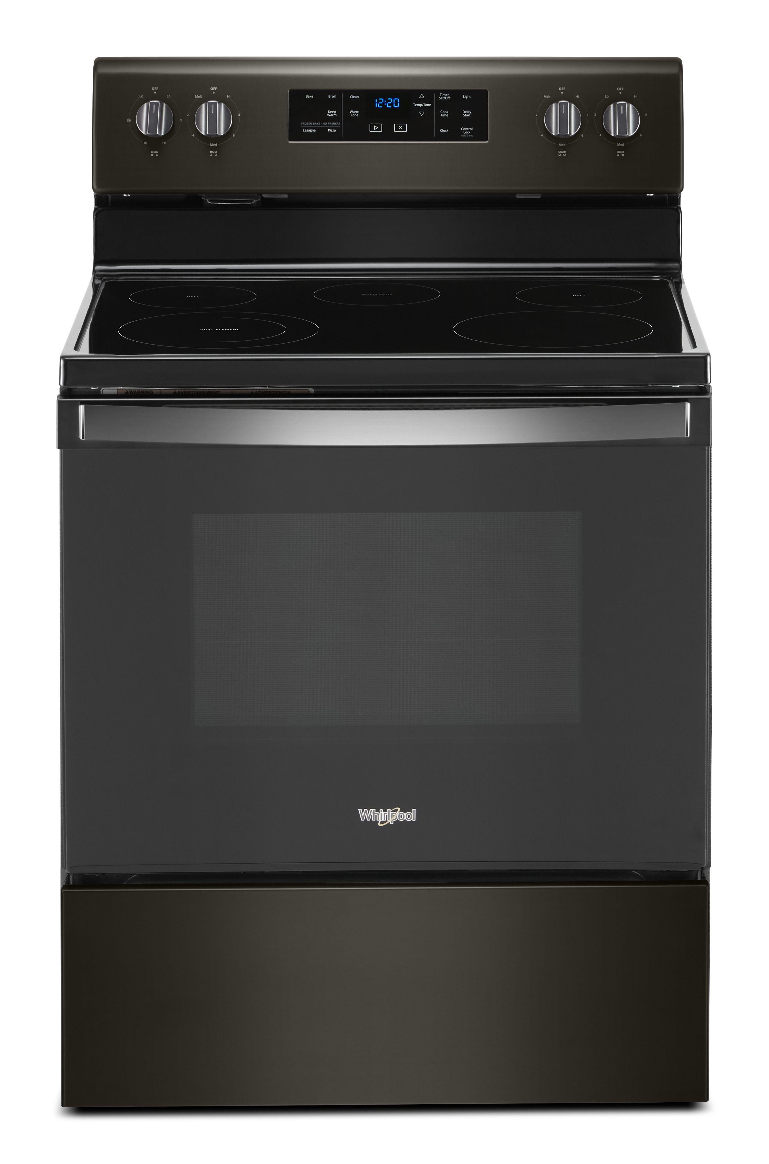 Whirlpool 30" Black Stainless Steel Electric Smoothtop Range