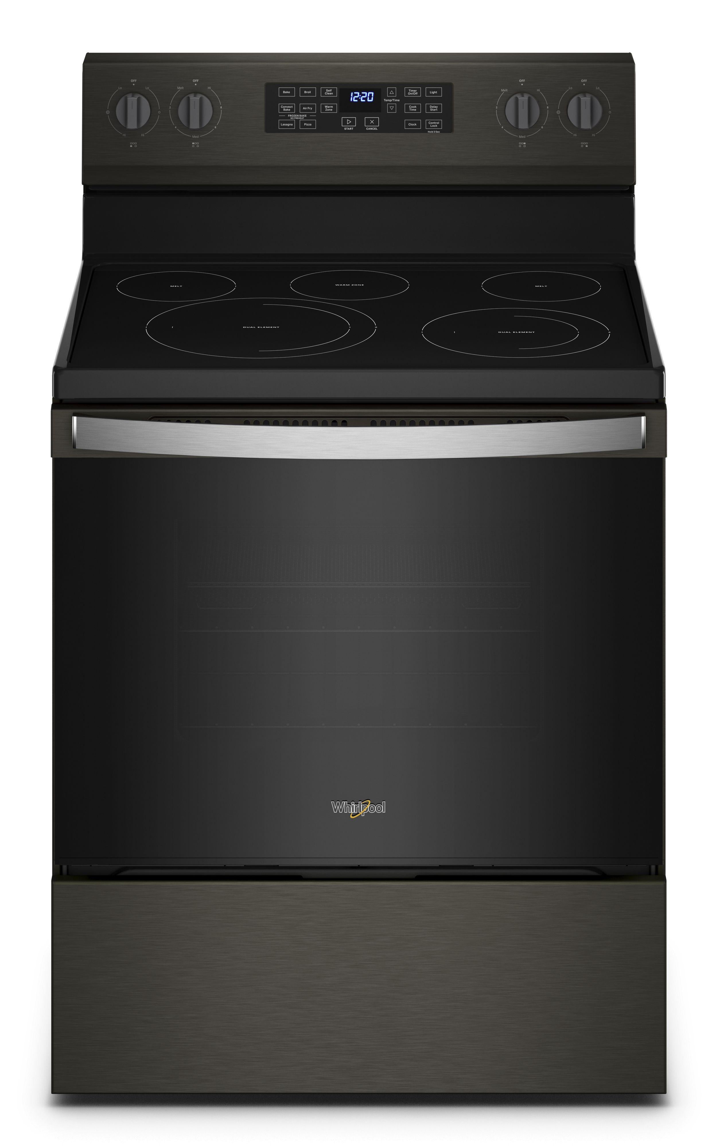 Whirlpool 30 Inch Electric Freestanding Range, in Black Stainless