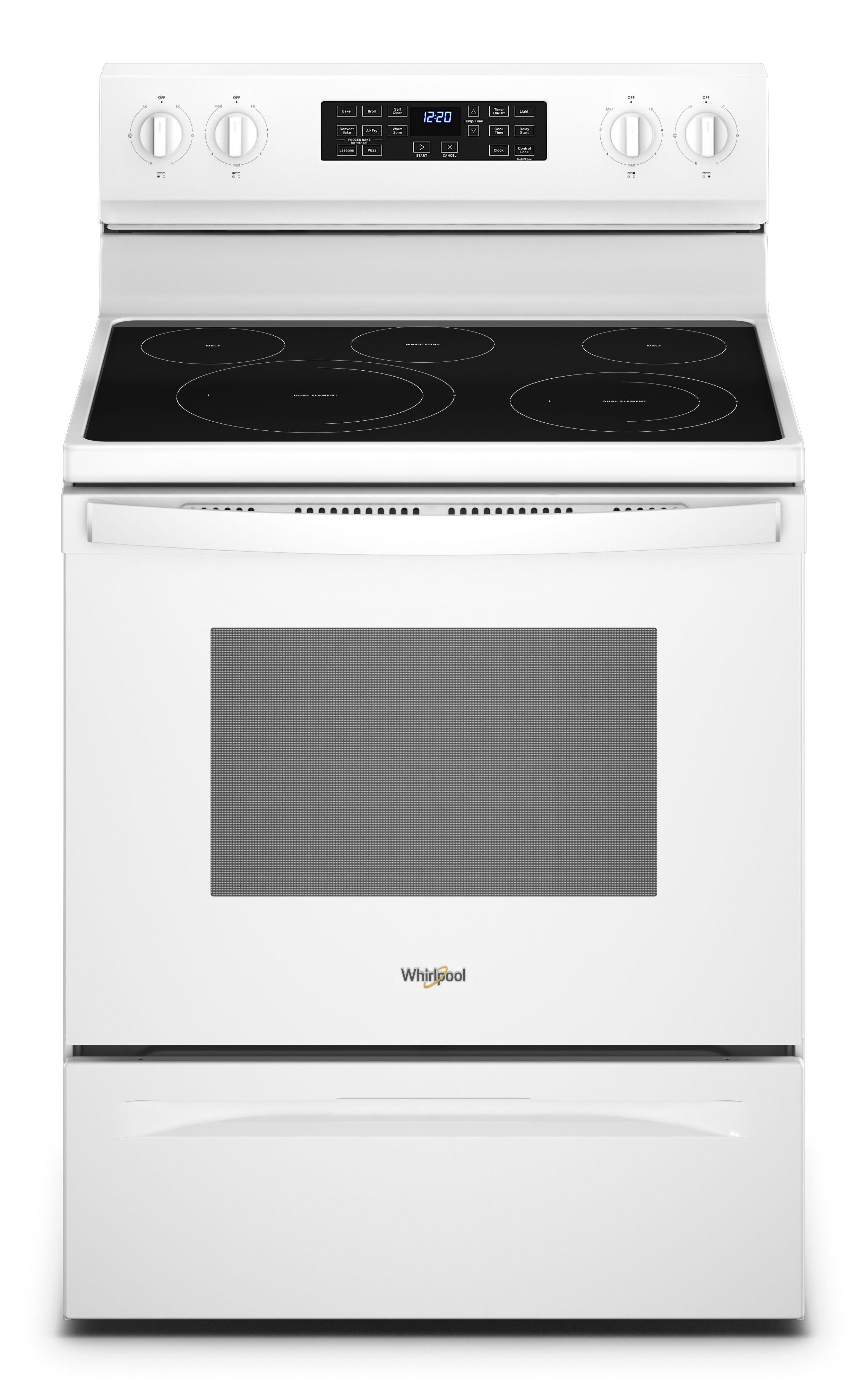 Whirlpool WFE550S0LW 30 Inch Electric Freestanding Range in White