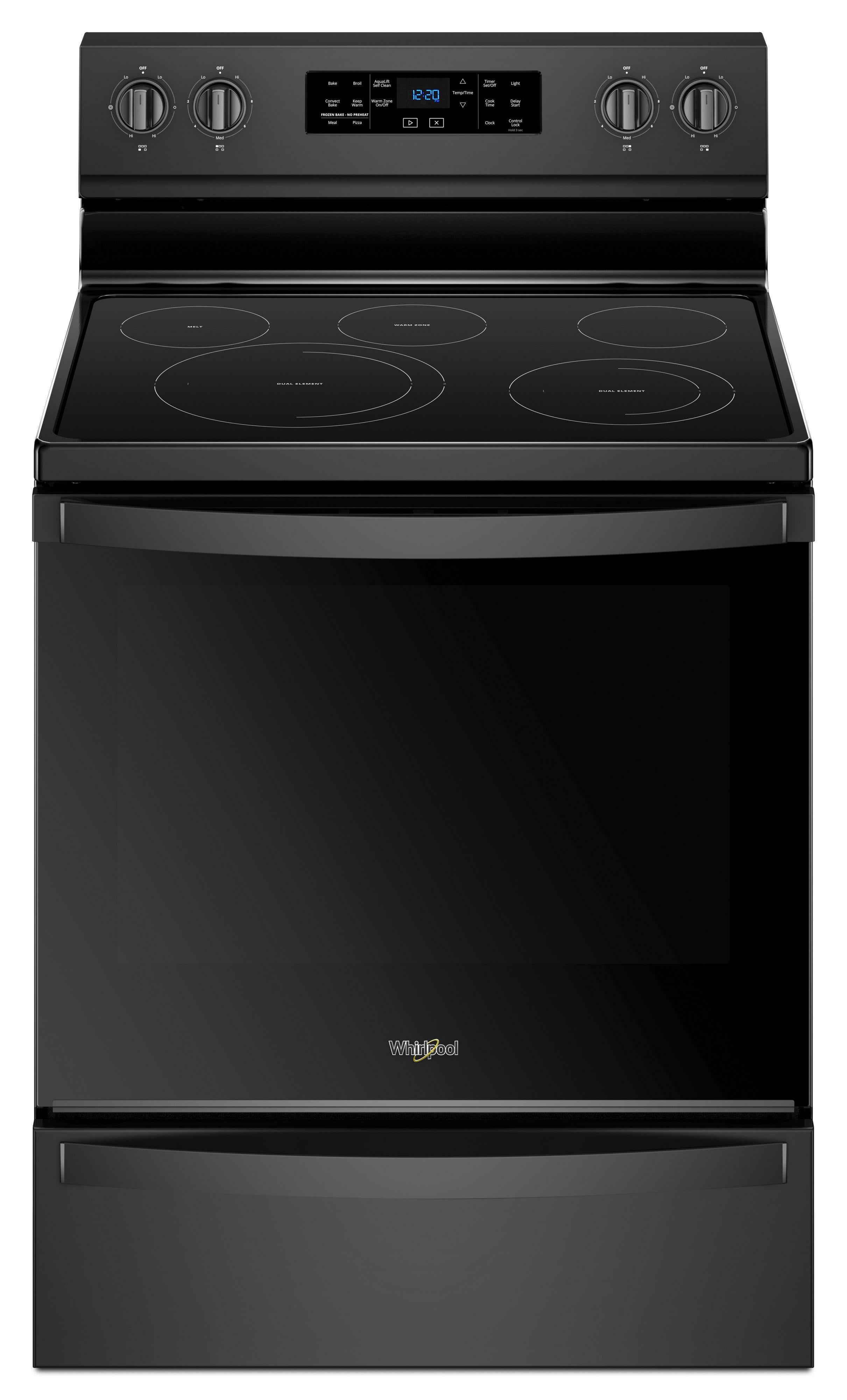 Whirlpool 30" Black Electric Range - Convection