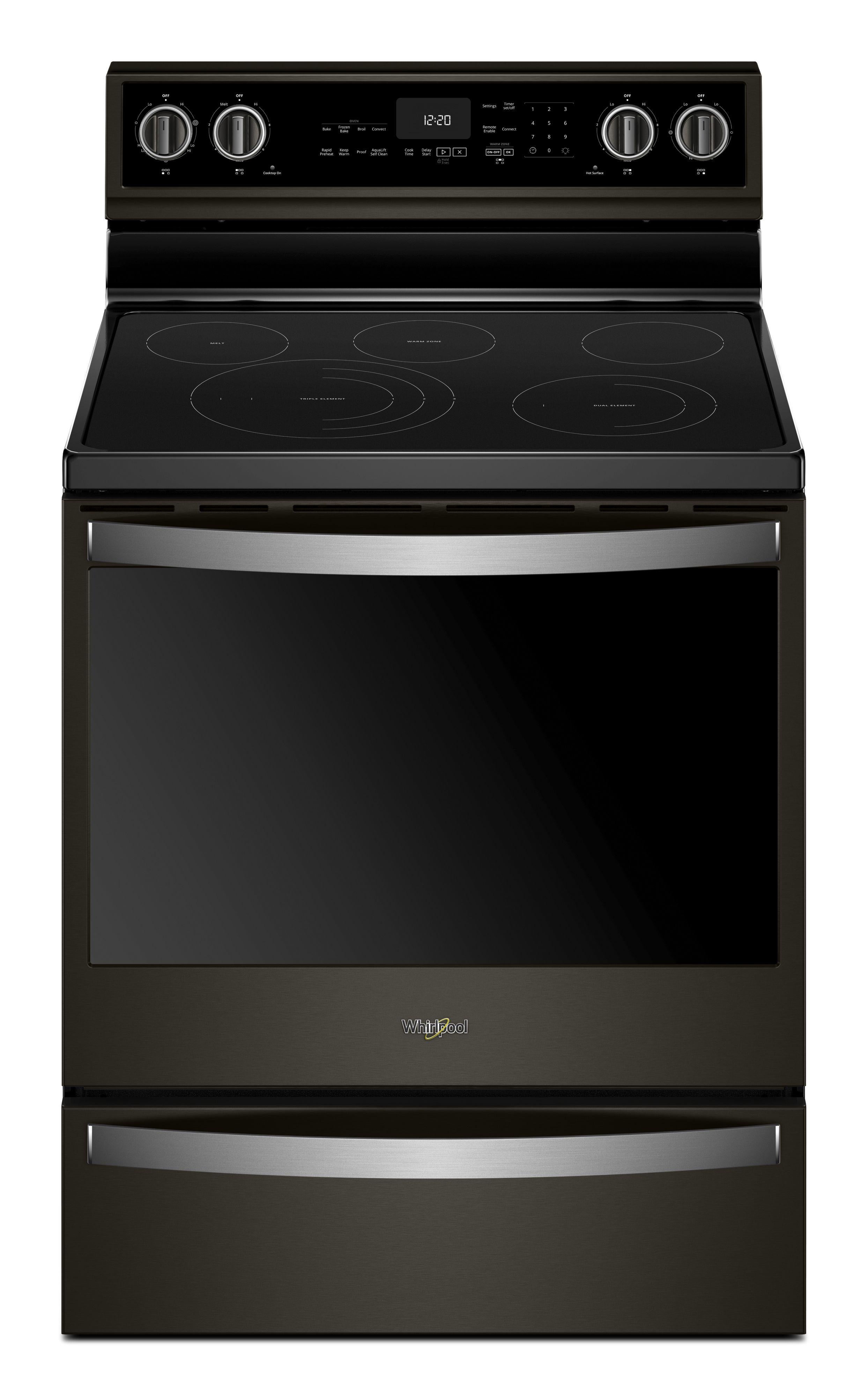 Whirlpool 30" Black Stainless Steel Electric Smoothtop Range - Convection