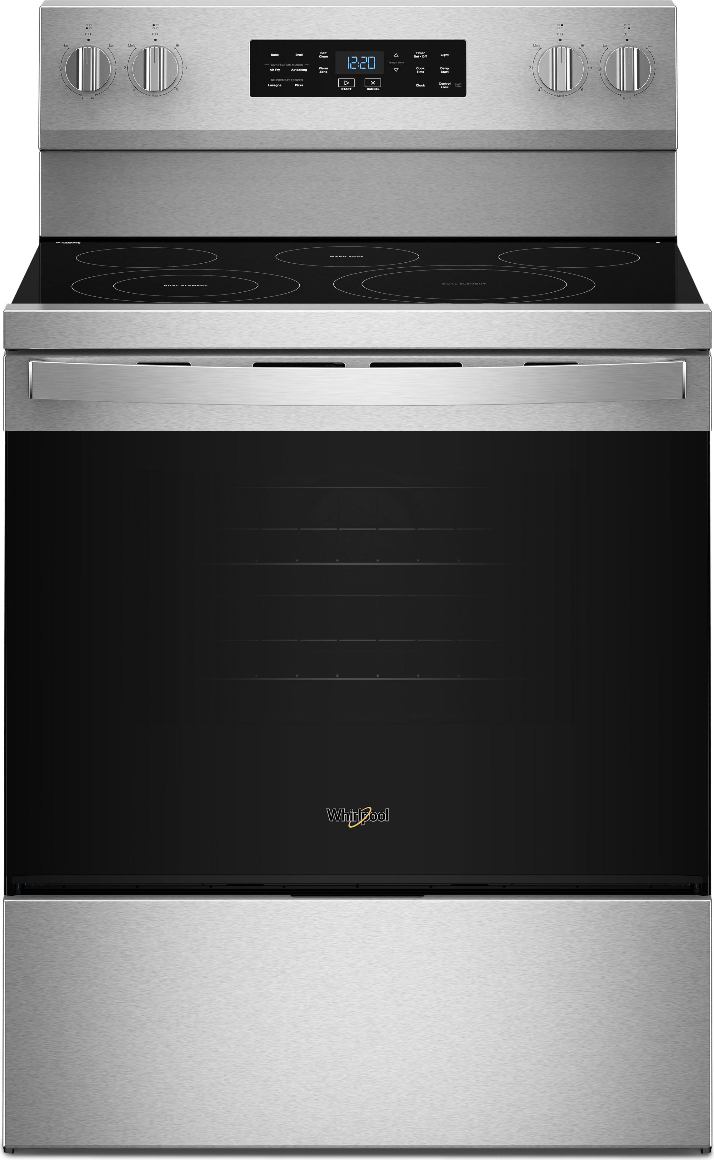 Whirlpool 30 Inch Electric Range with Air Cooking Technology: Fingerprint Resistant Stainless Steel