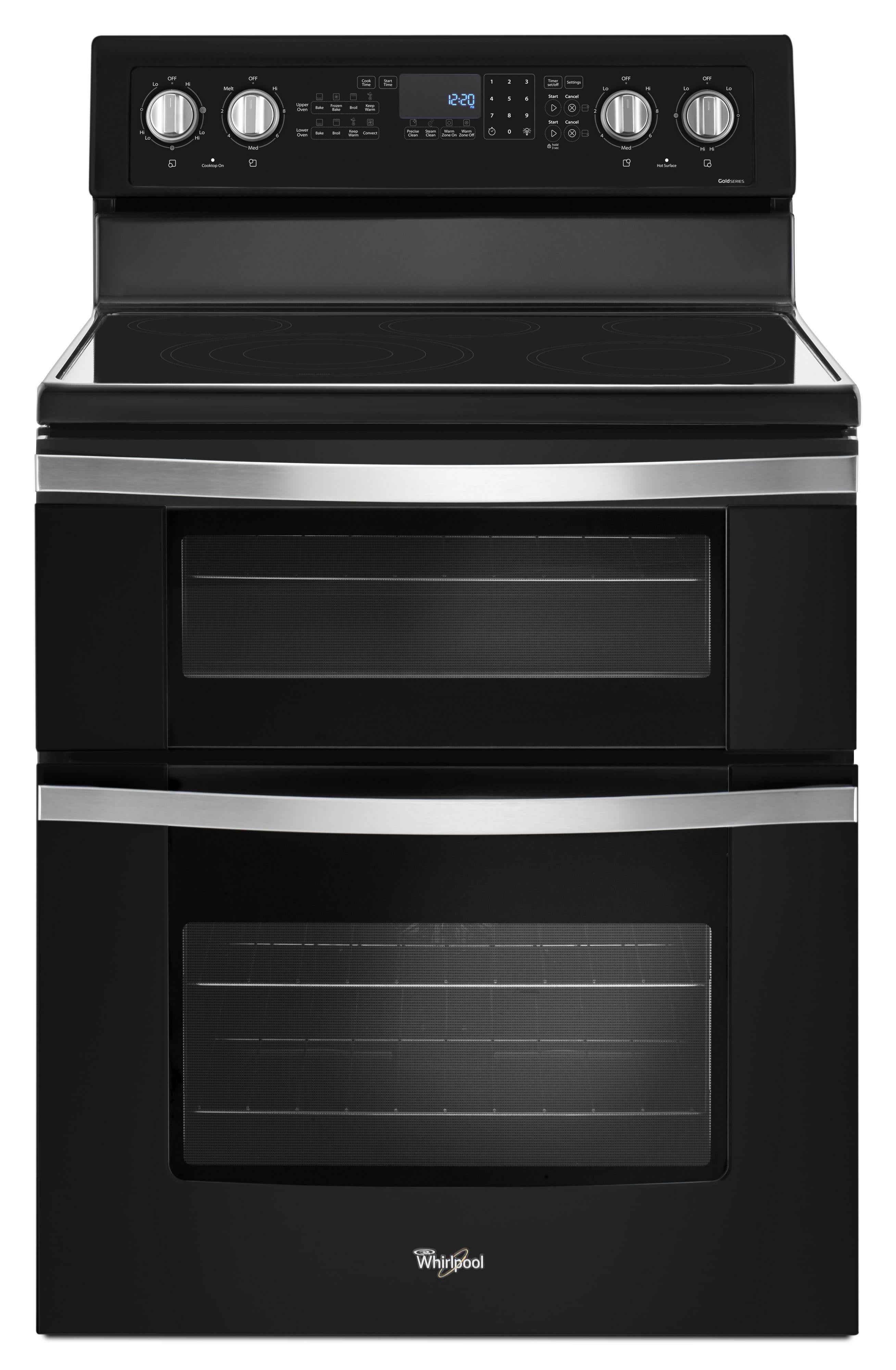 Whirlpool 30" Black Ice Electric Double Oven Range - Convection