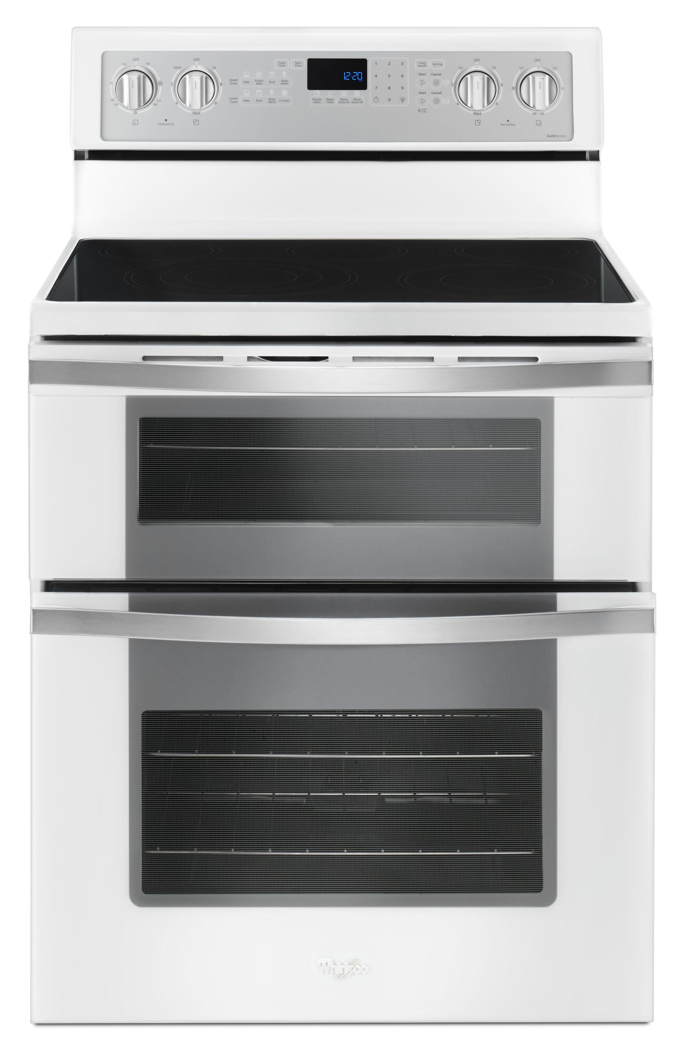 Whirlpool 30" White Ice Electric Double Oven Range - Convection