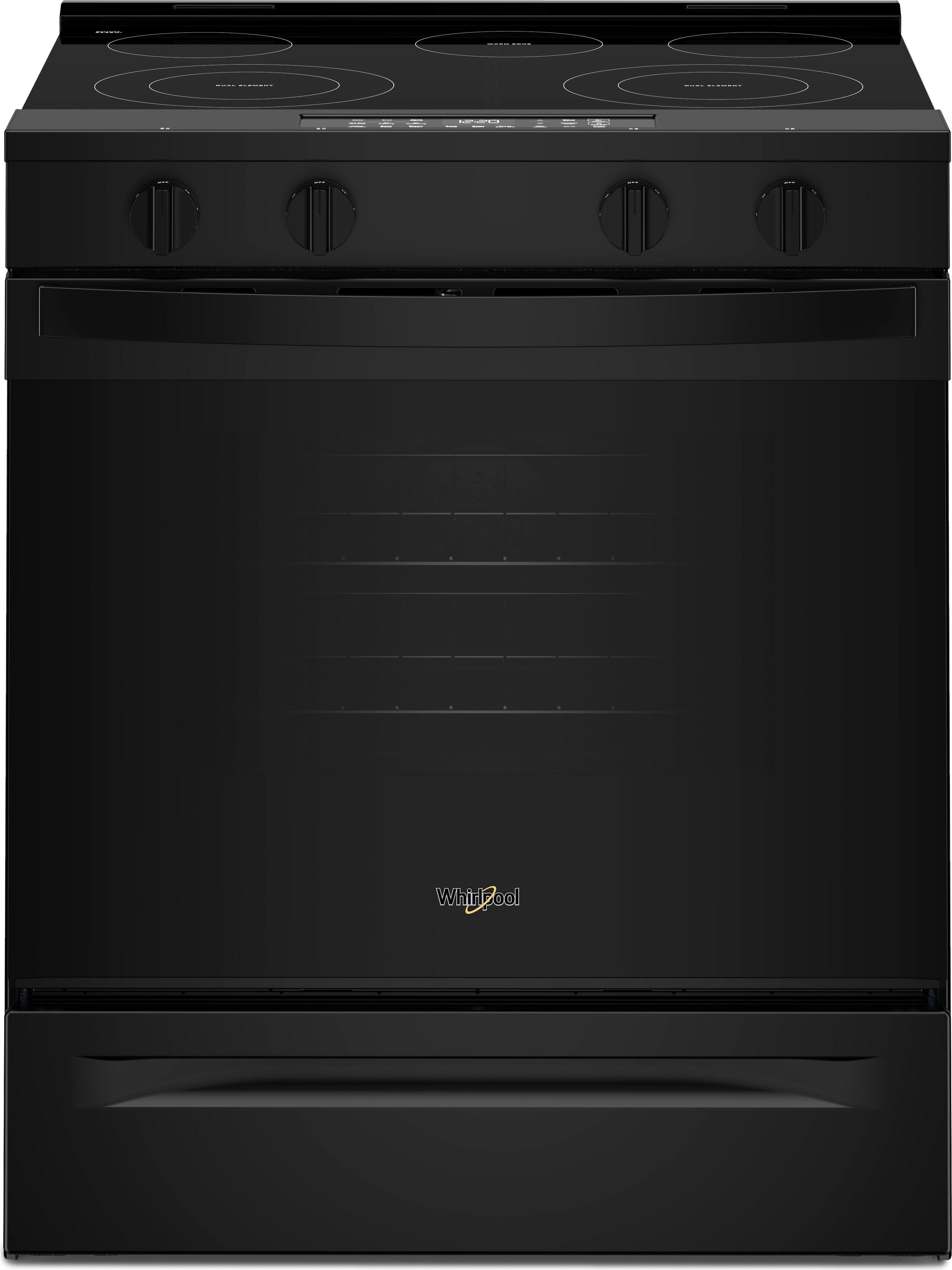 Whirlpool 30 Inch Electric Smart Range With Air Cooking Technology And Steam Clean: Black