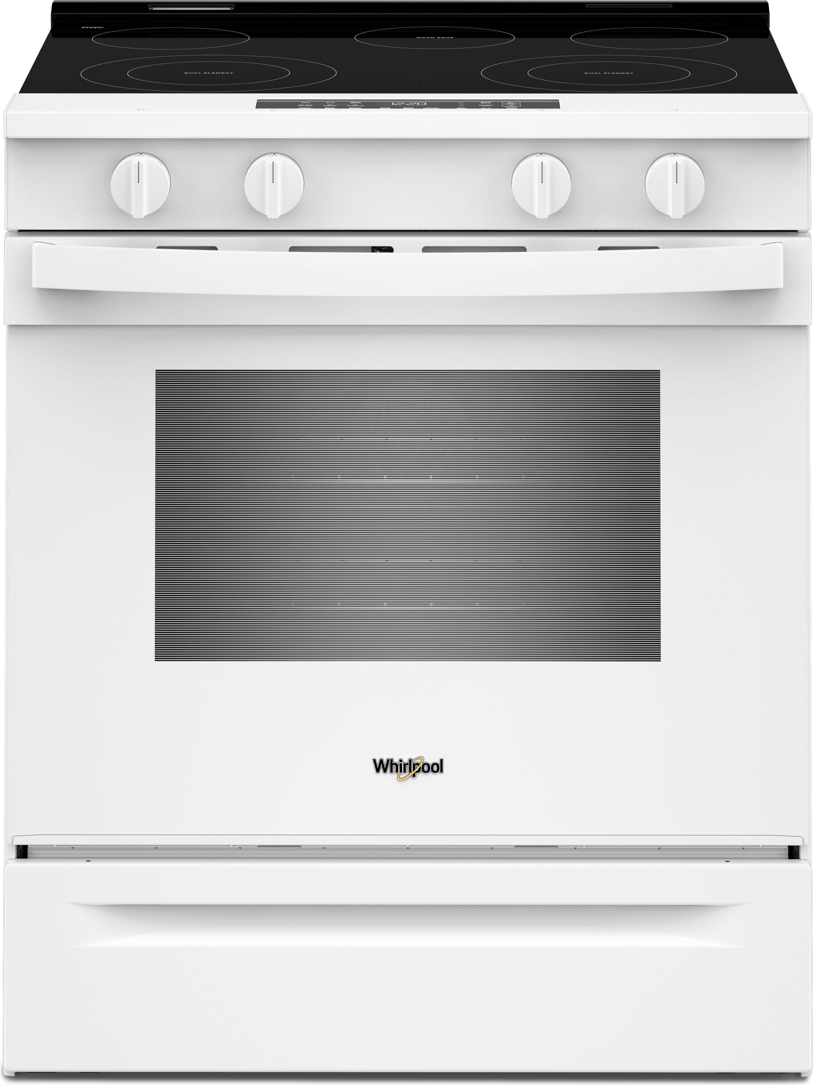 Whirlpool 30 Inch Electric Smart Range With Air Cooking Technology And Steam Clean: White