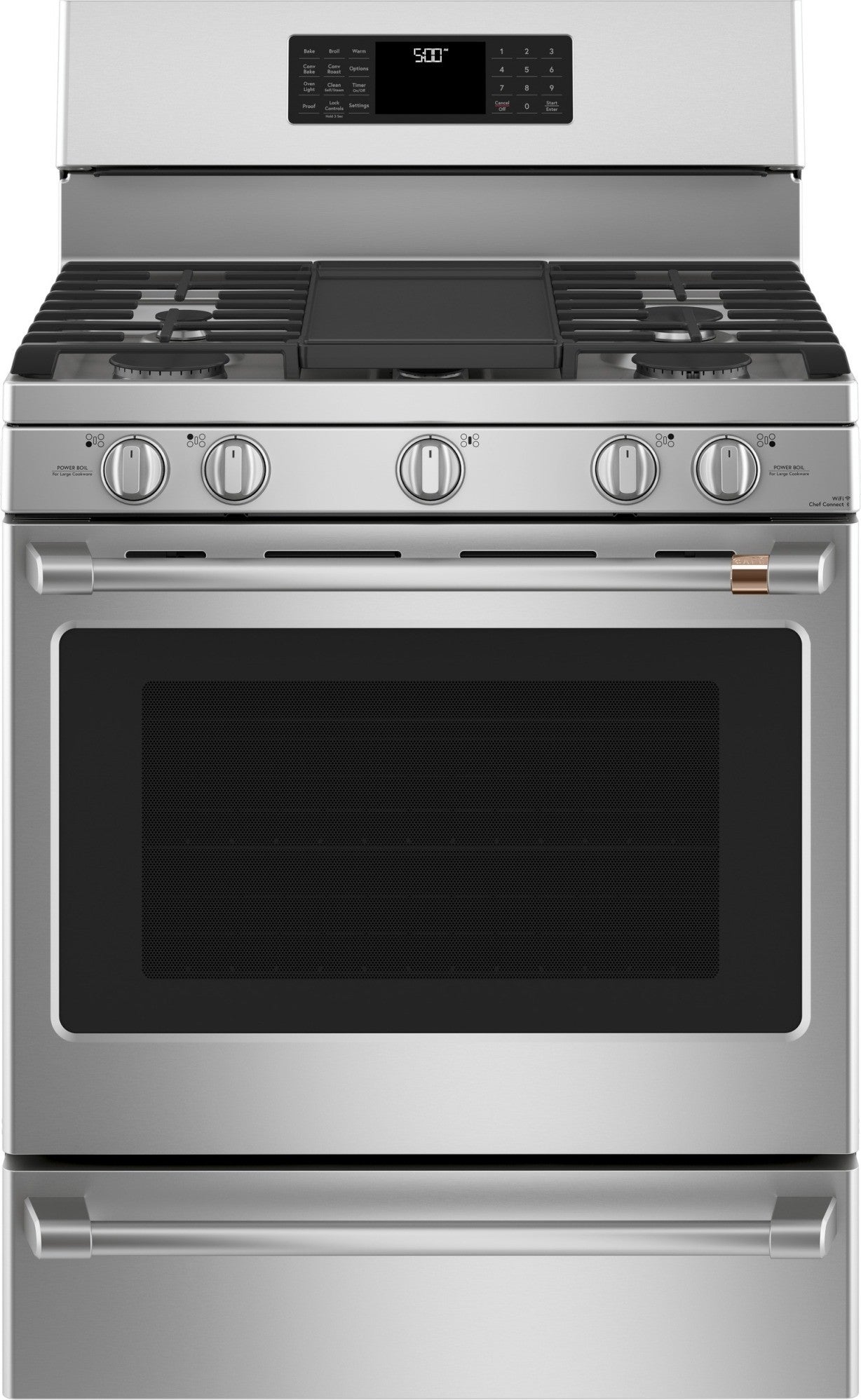 Cafe 30" Stainless Steel Sealed Burner Natural Gas Range - Convection