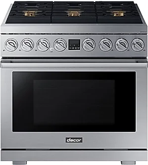 Dacor DOP36T86GLS Transitional Series 36 Inch Gas Freestanding Range