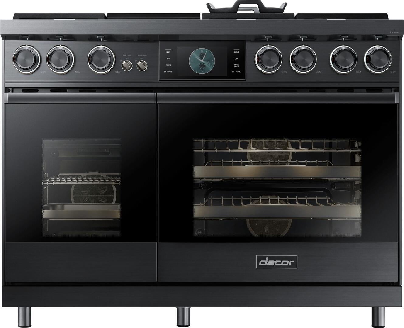 Dacor Modernist Pro 48" Graphite Stainless Steel Dual Fuel (NG) Sealed Burner Double Convection/Steam Range with Griddle - High Altitude