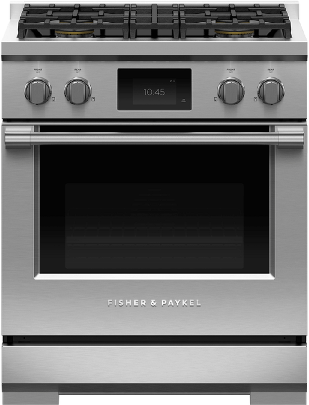 Fisher Paykel Series 9 Professional 30" Stainless Steel Dual Fuel (Natural Gas) Self Clean Sealed 4-burner Range - Convection
