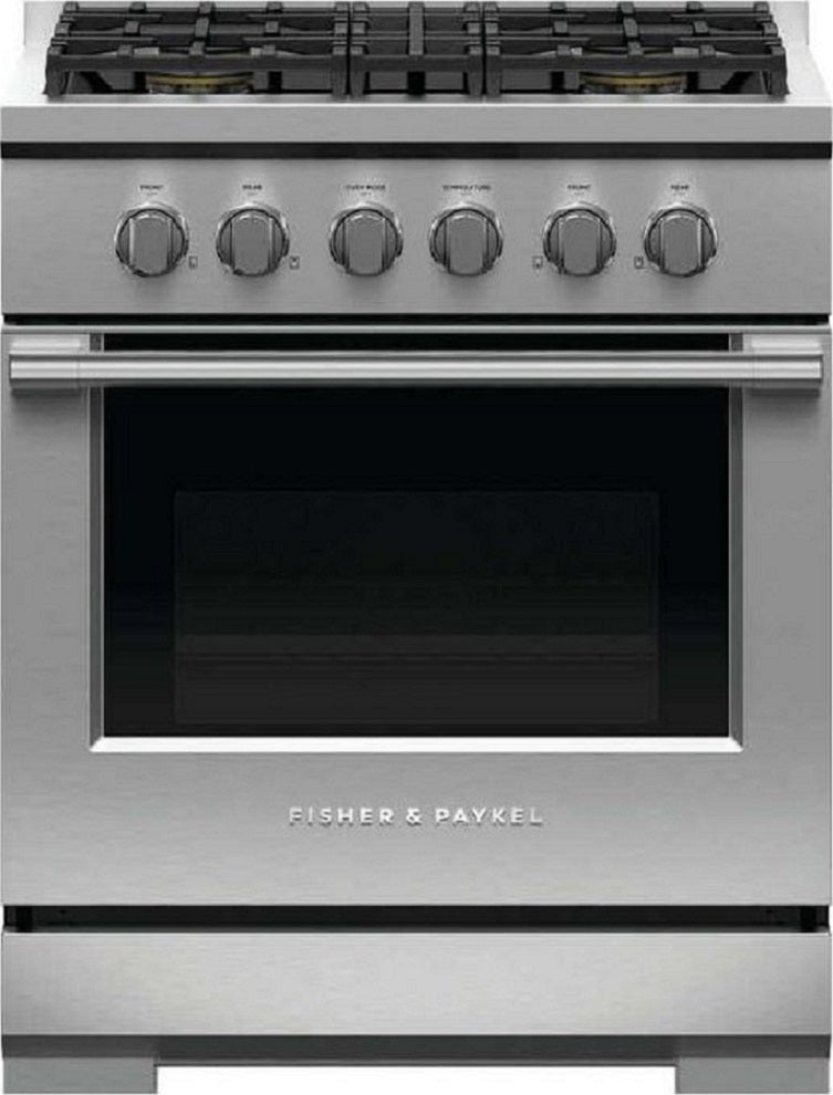 Fisher Paykel RGV3304L  Professional Series 30 Inch Stainless Steel Gas  Freestanding Range