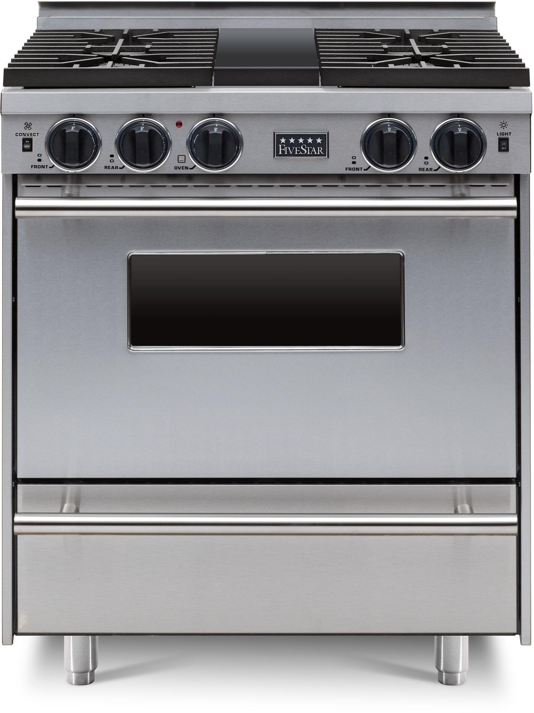 FiveStar TPN2827BW 30 Inch Stainless Steel Gas Freestanding Range, in Stainless Steel