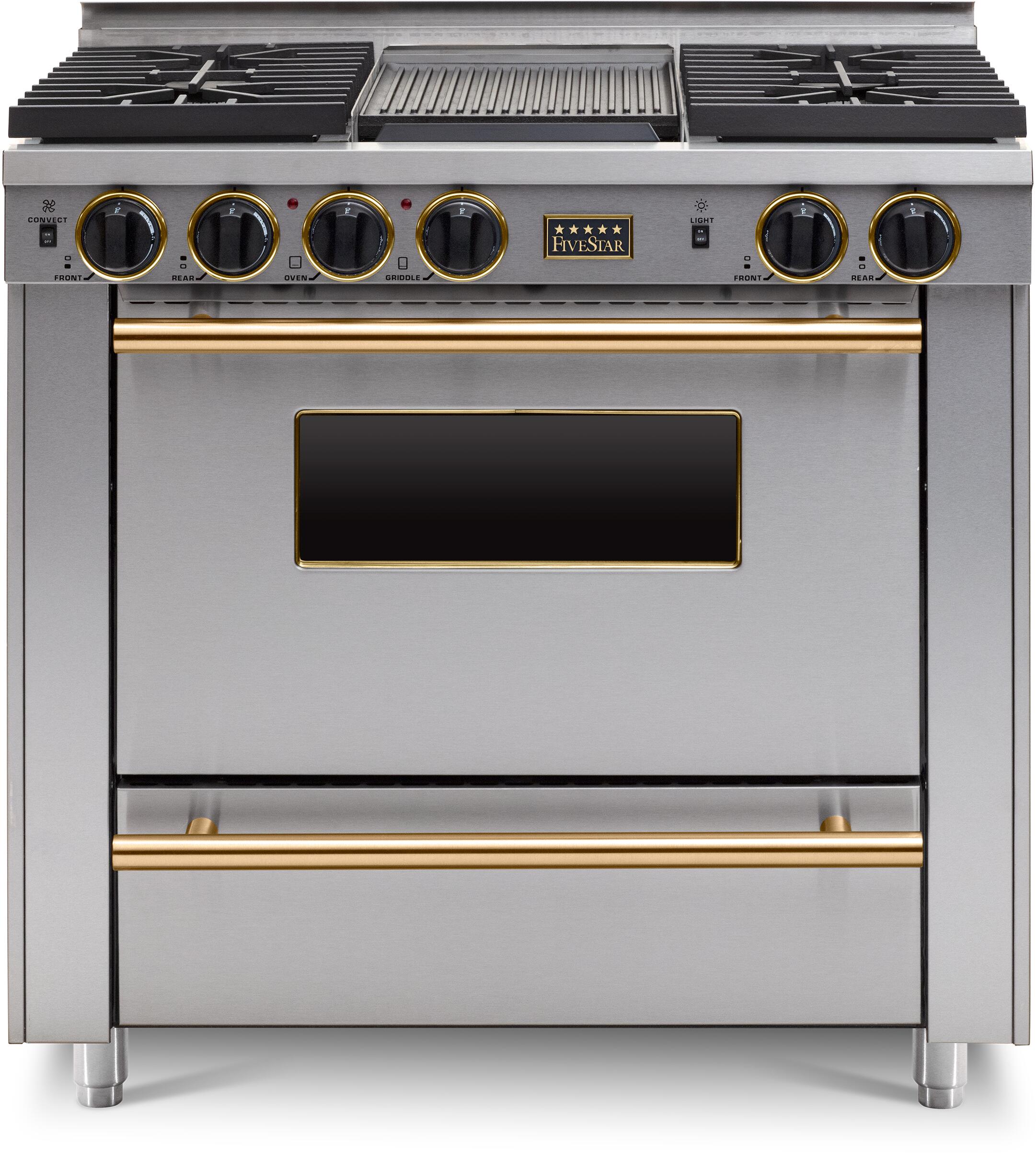 FiveStar TPN3327BSW 36 Inch Gas Freestanding Range