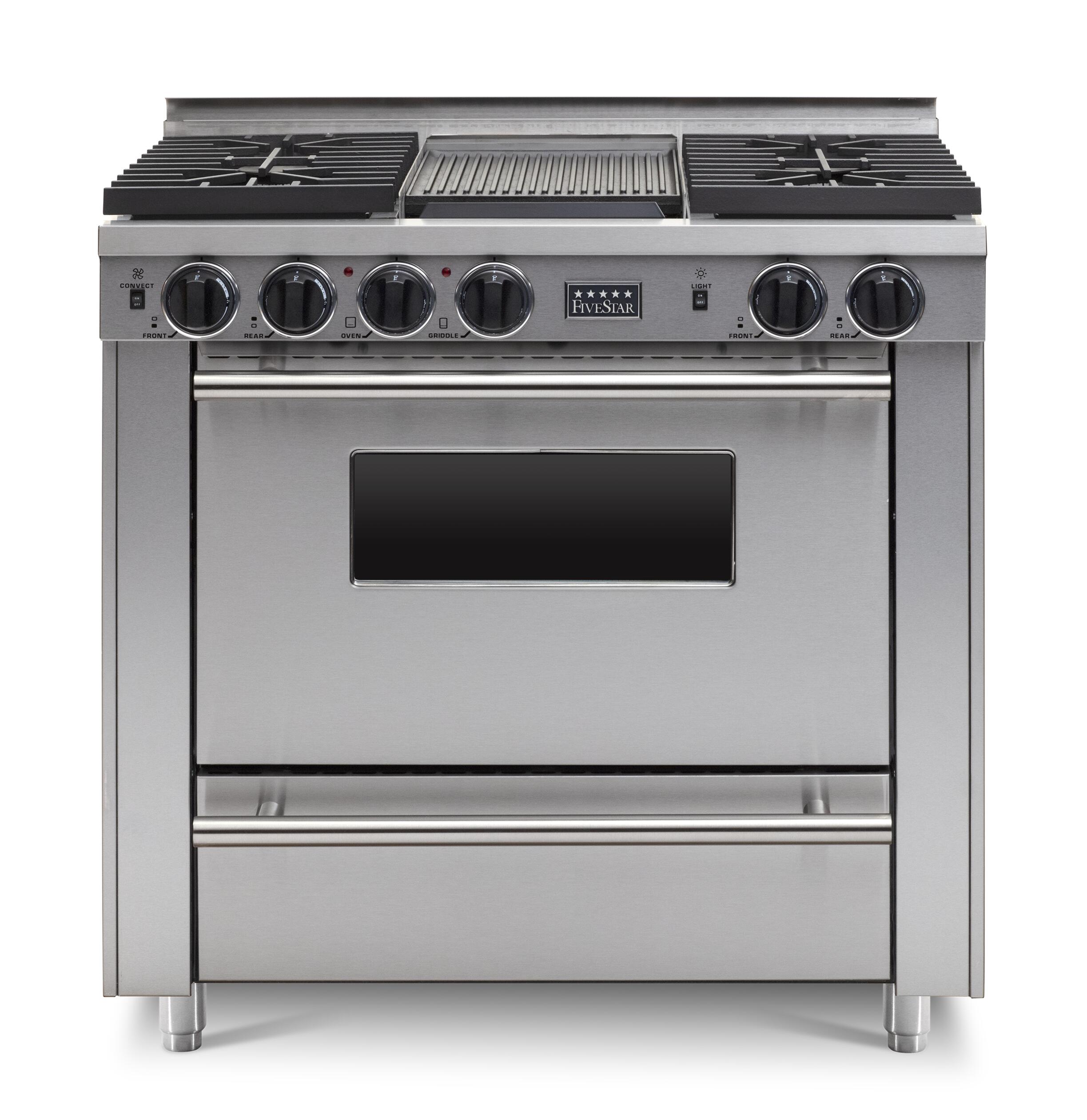 FiveStar TPN3327BW 36 Inch Gas Freestanding Range