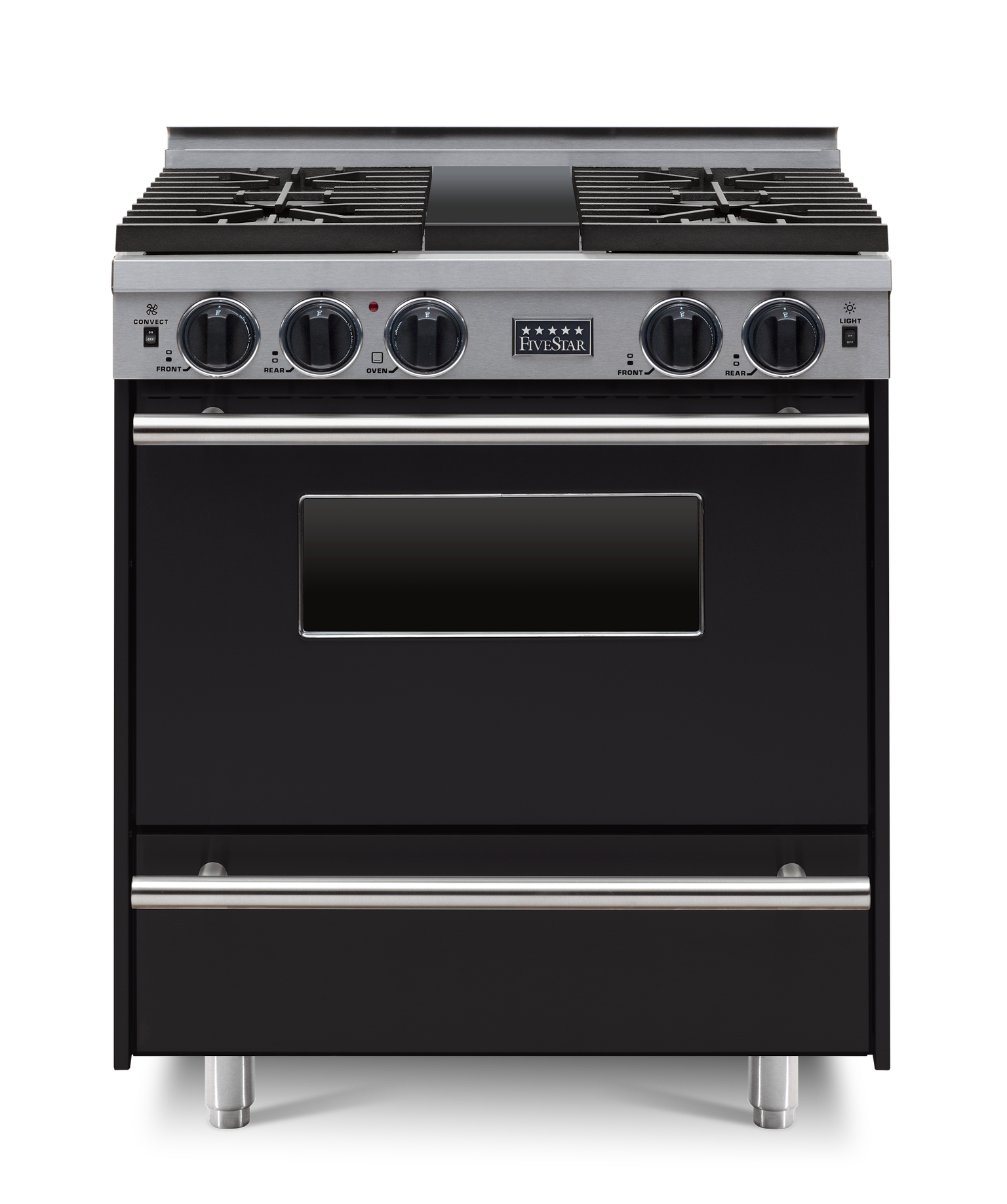 FiveStar TTN2827W 30 Inch Black Gas Freestanding Range, in Black