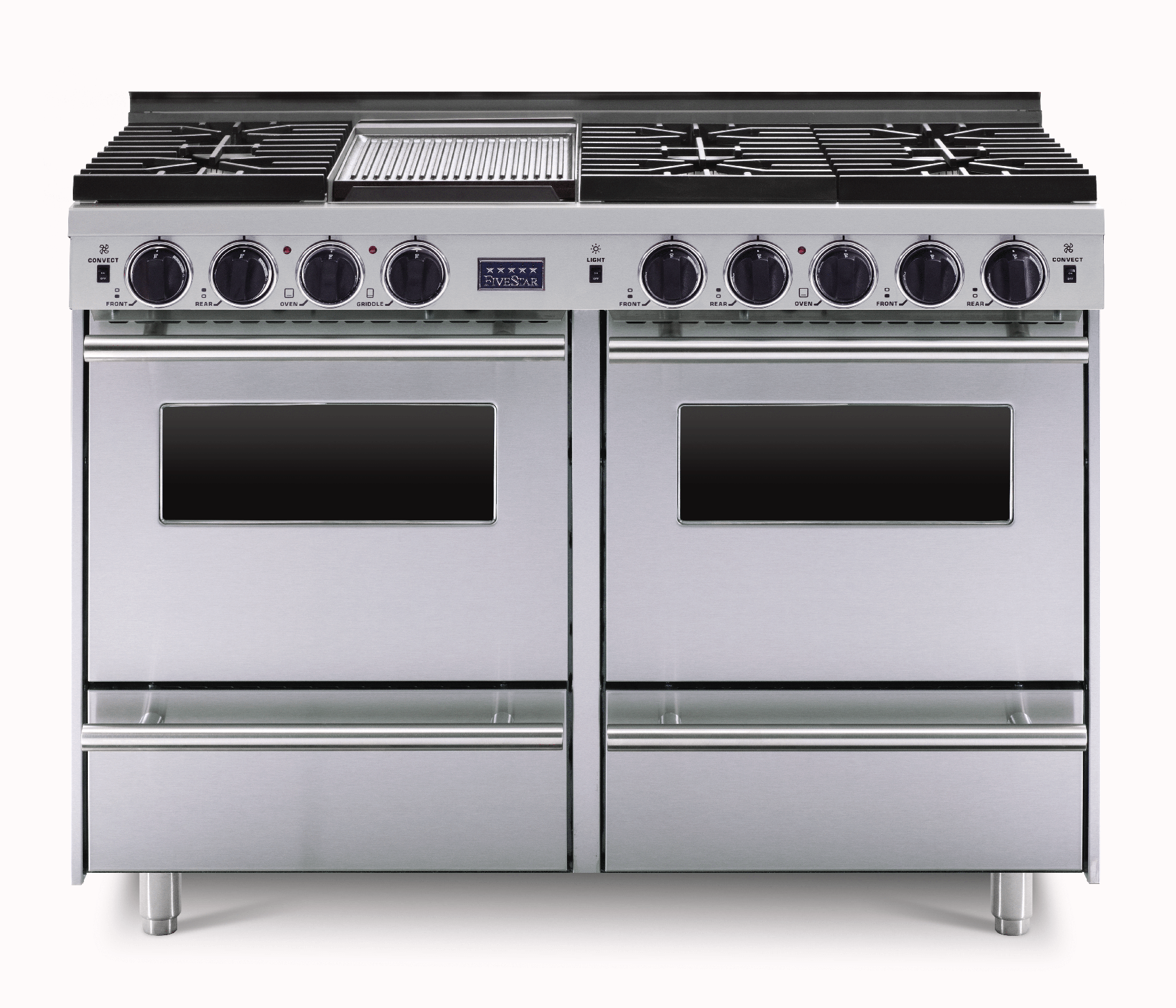 FiveStar TTN5327BW 48 Inch Stainless Steel Gas Freestanding Range, in Stainless Steel
