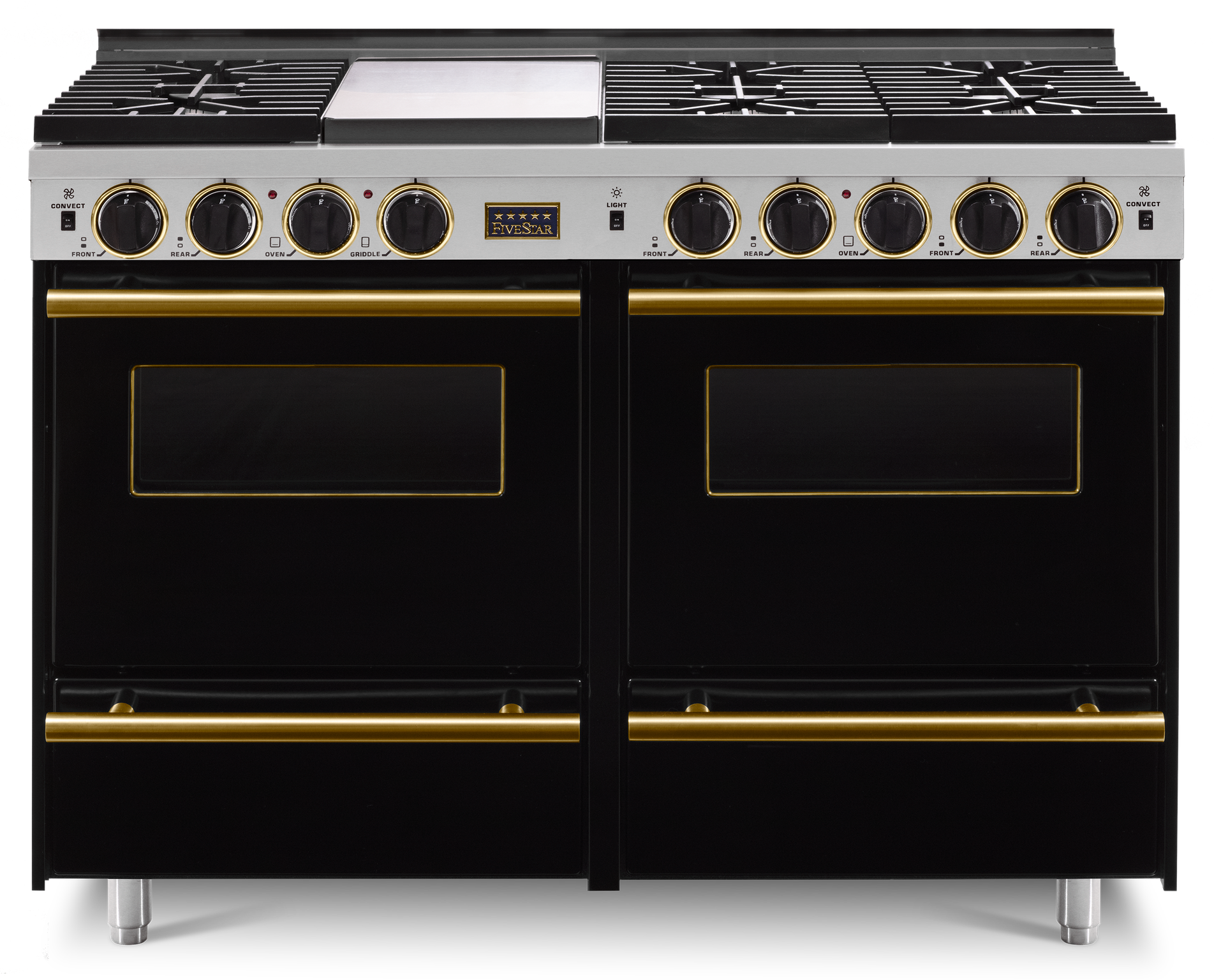 FiveStar TTN5327SW 48 Inch Black Gas Freestanding Range, in Black