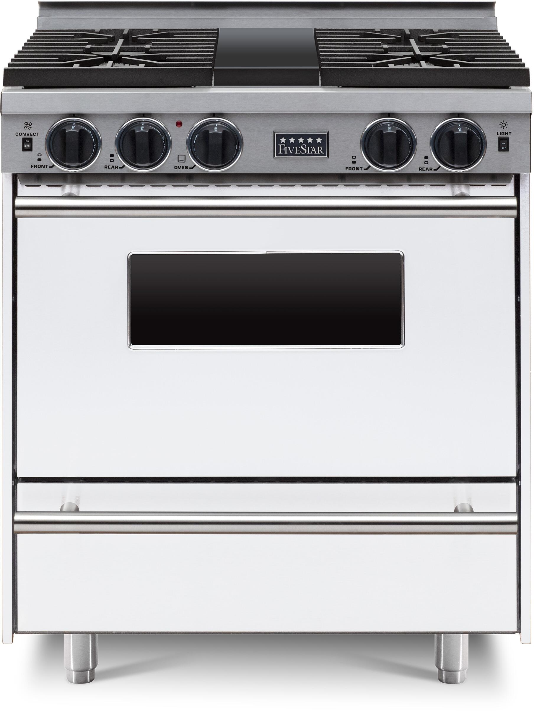 FiveStar WPN2827W 30 Inch White Gas Freestanding Range, in White
