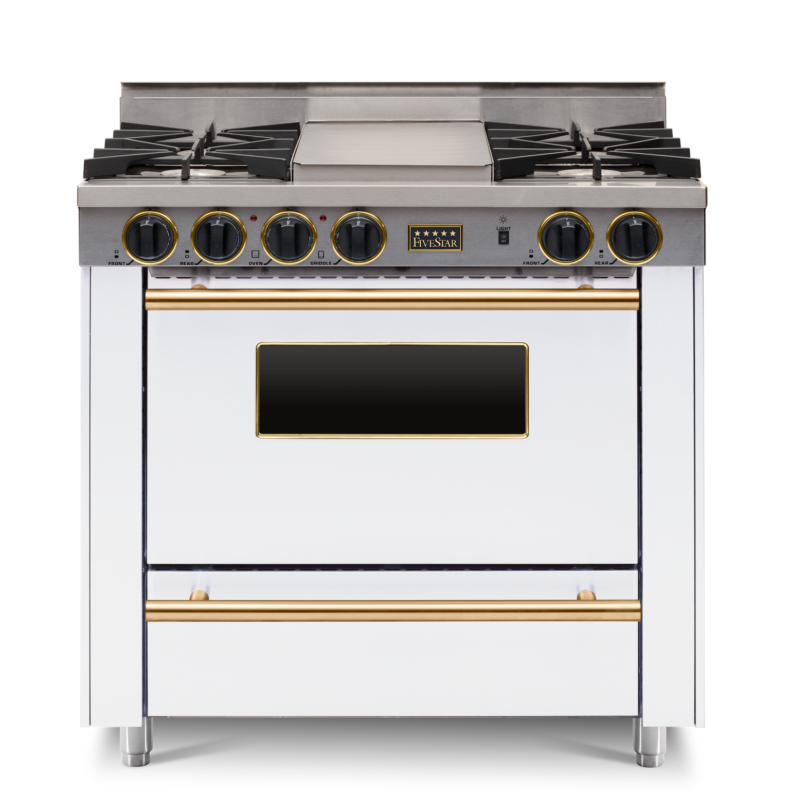 FiveStar WTN3127SW 36 Inch White Gas Freestanding Range, in White
