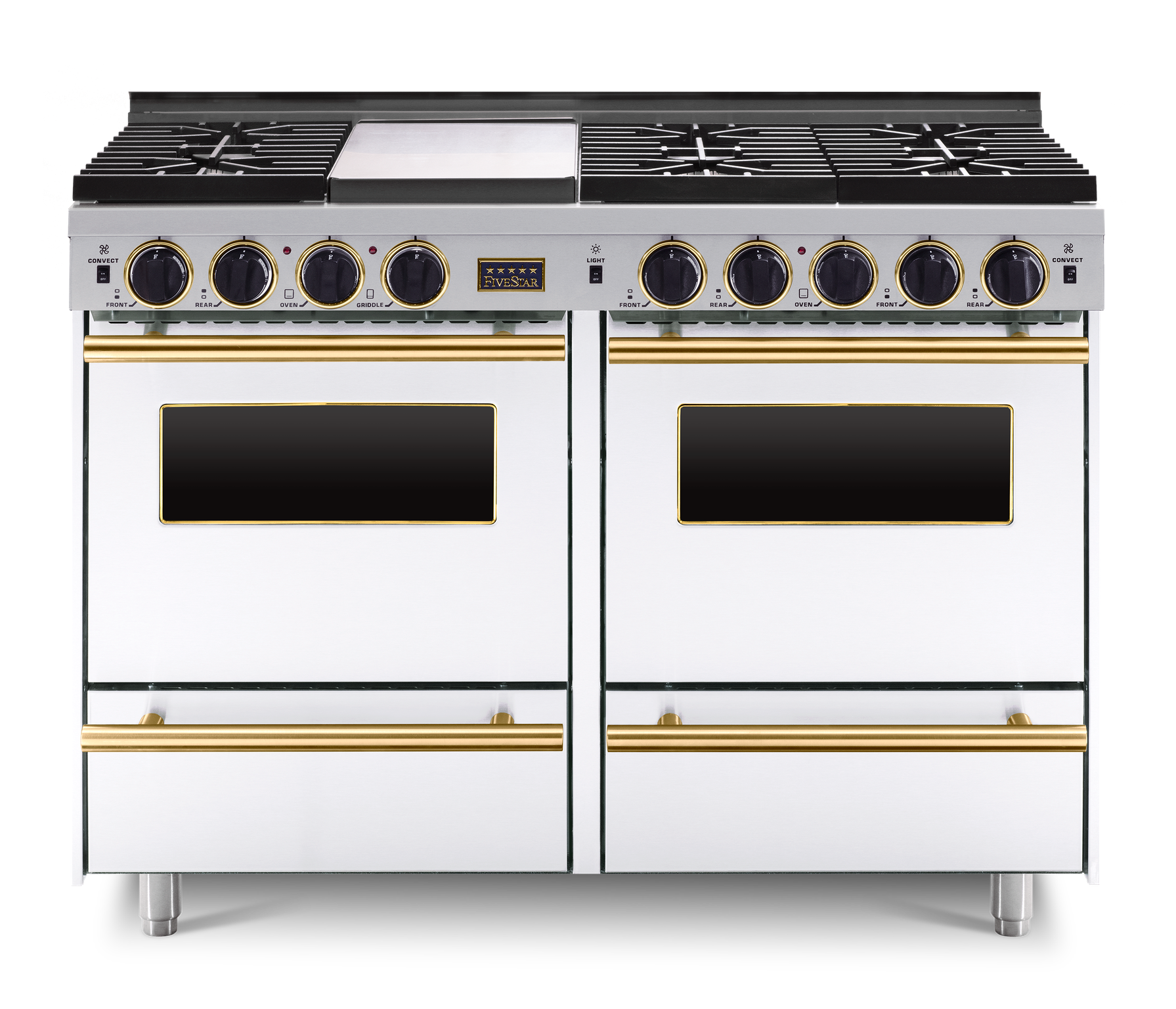 FiveStar WTN5327SW 48 Inch White Gas Freestanding Range, in White