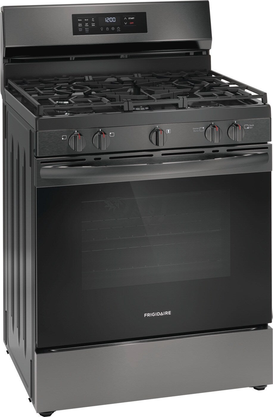 Frigidaire 30" Gas Range with Air Fry: Black Stainless Steel