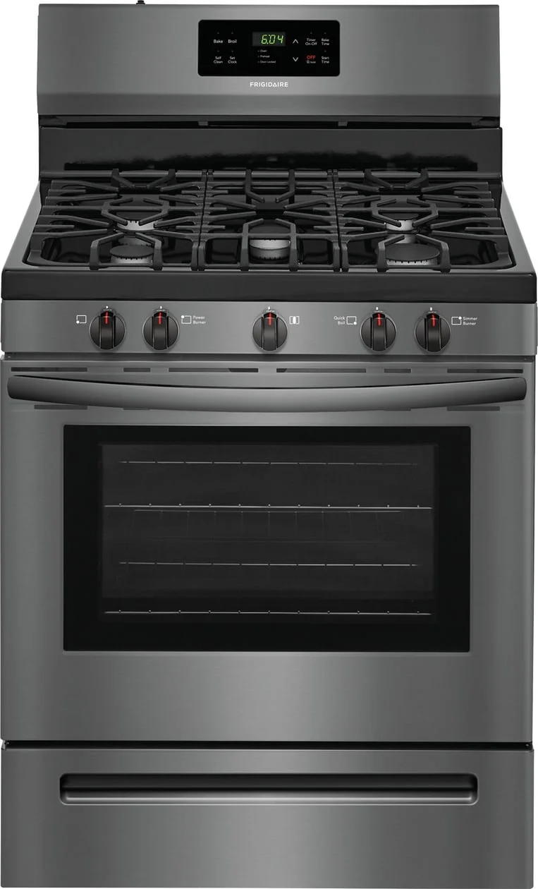 Frigidaire 30" Black Stainless Steel Gas Sealed Burner Range