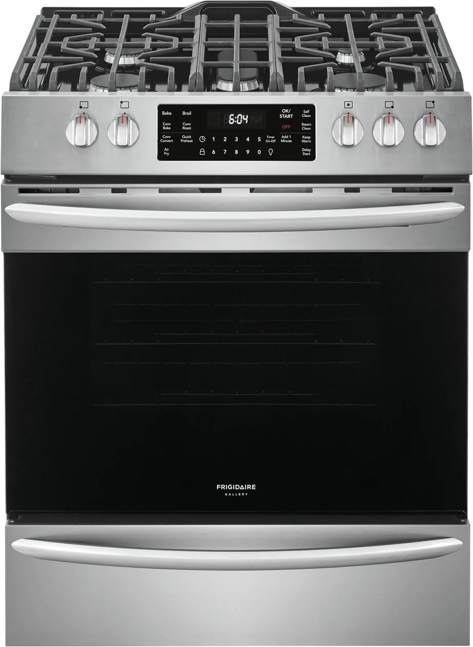Frigidaire 30" Stainless Steel Natural Gas Sealed Burner Range with Air Fry - ADA Compliant