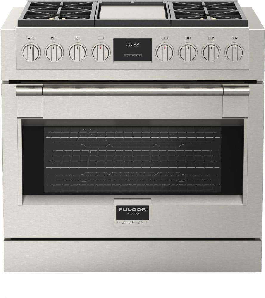 Fulgor Milano F6PGR364GS2 Sofia Series 36 Inch Natural Gas, All Gas Freestanding Range in Stainless Steel