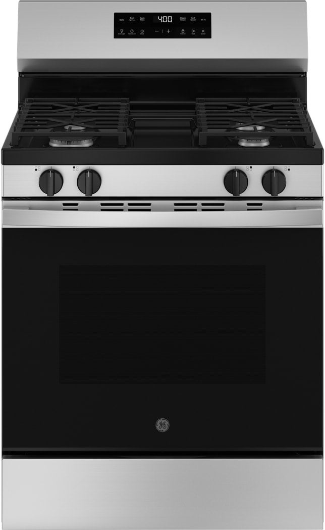 30 Inch Freestanding Gas Smart Range with 4 Sealed Burners, 5.3 cu. ft. Oven Capacity, Power Boil™ Burner, Storage Drawer, SmartHQ™, Enhance Shabbos Mode Built In, and Self & Steam Clean: Stainless Steel