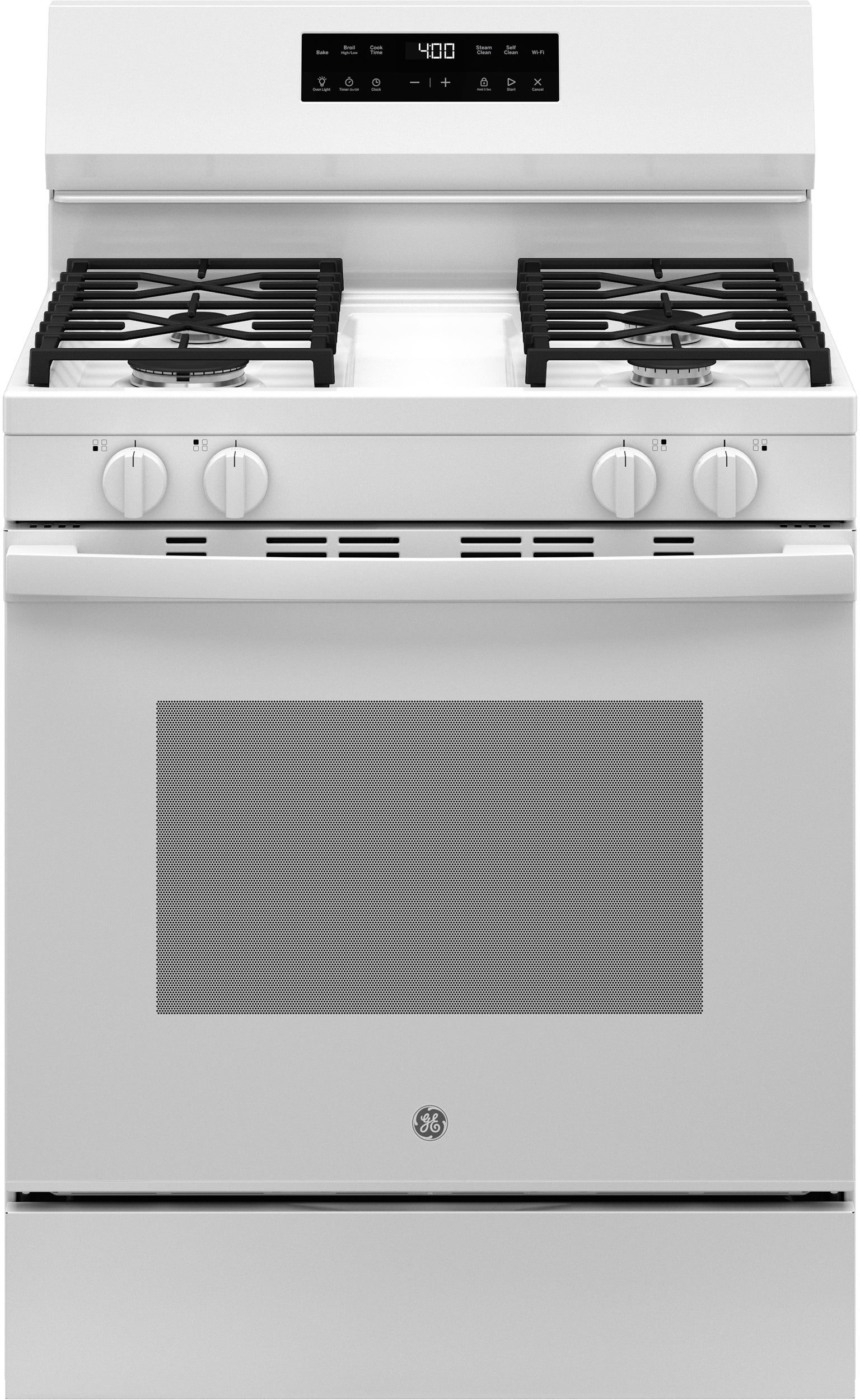 30 Inch Freestanding Gas Smart Range with 4 Sealed Burners, 5.3 cu. ft. Oven Capacity, Power Boil™ Burner, Storage Drawer, SmartHQ™, Enhance Shabbos Mode Built In, and Self & Steam Clean: White