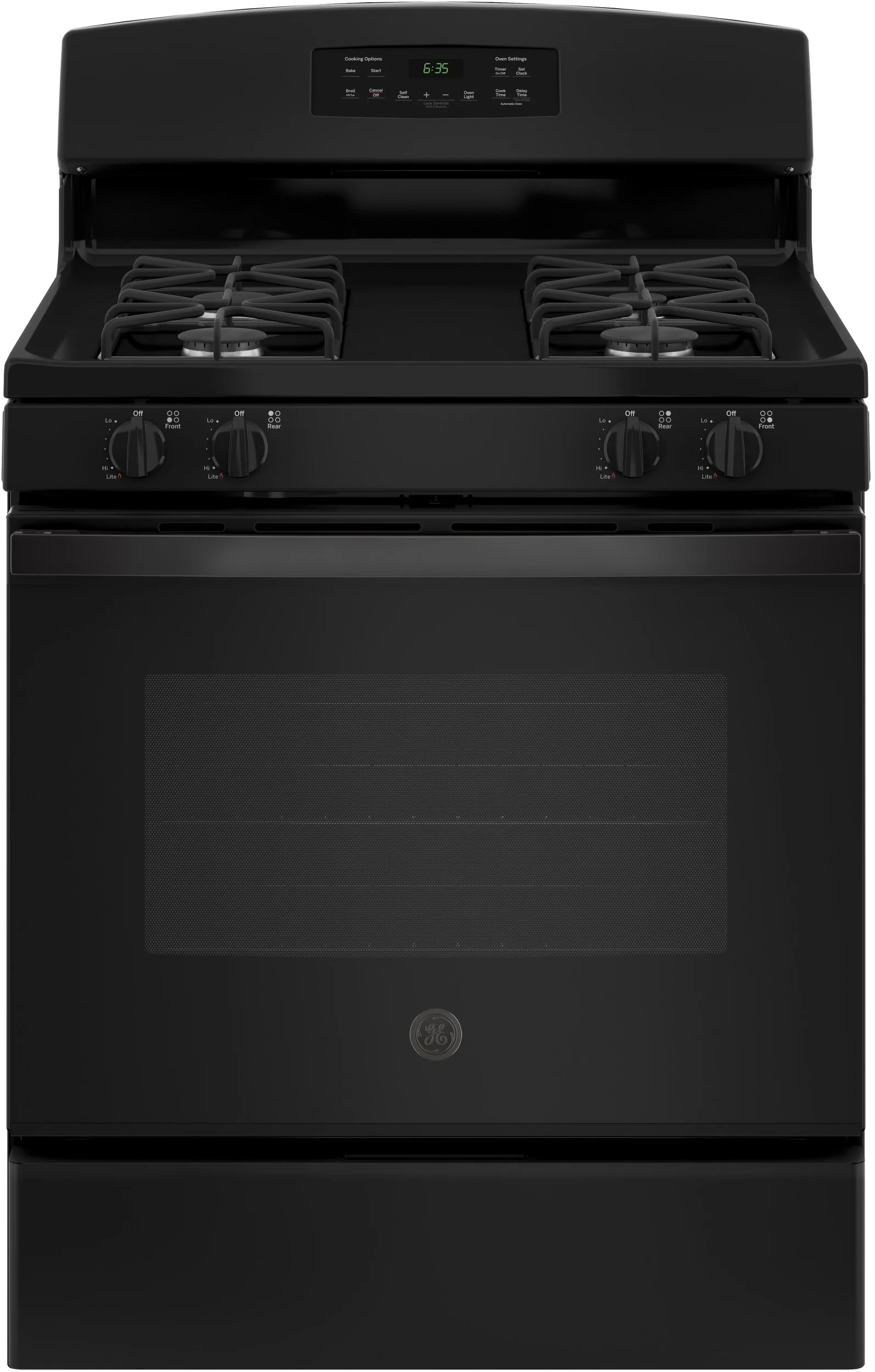 GE 30" Black Gas Sealed Burner Range