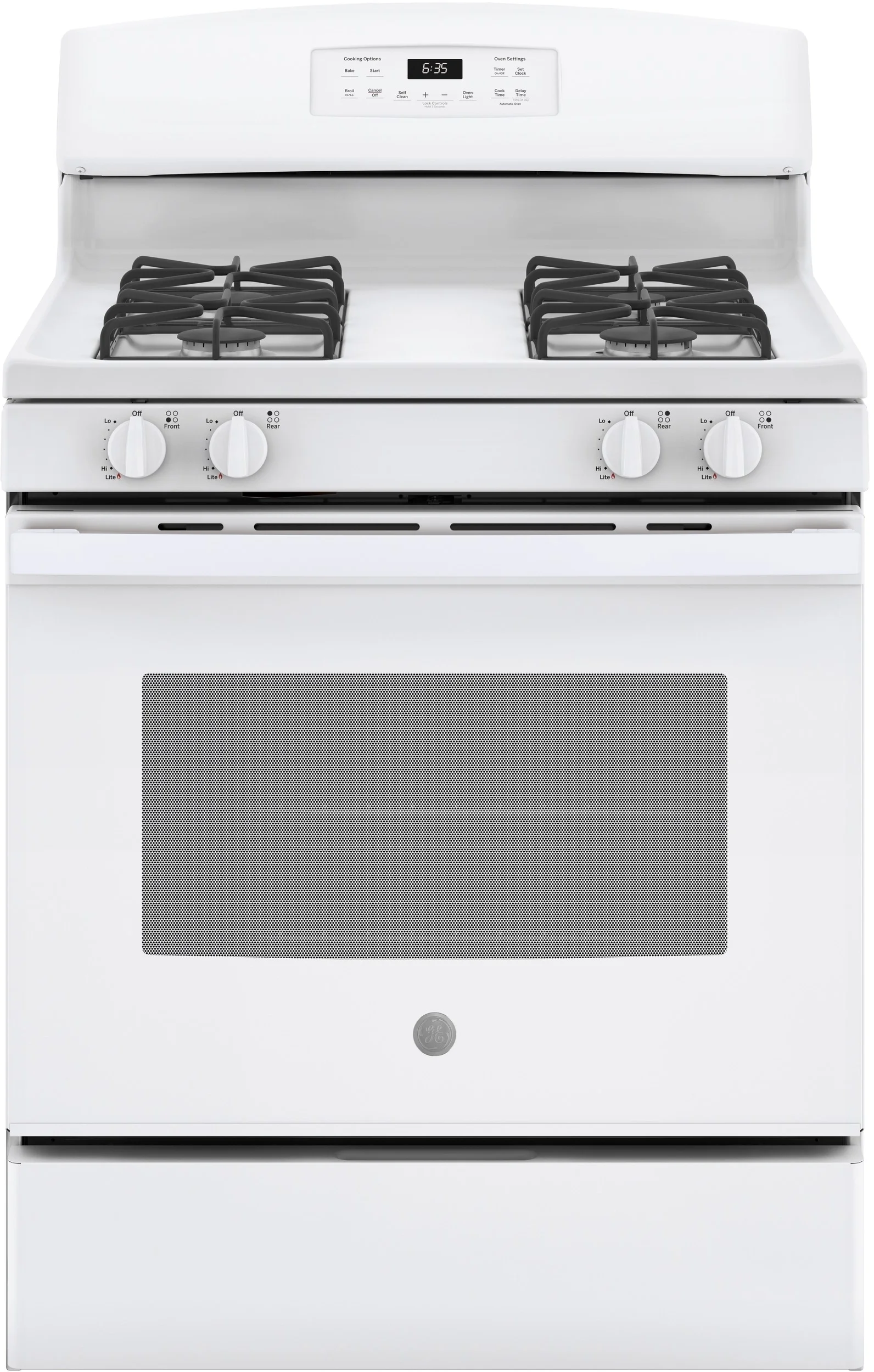 GE 30" White Gas Sealed Burner Range