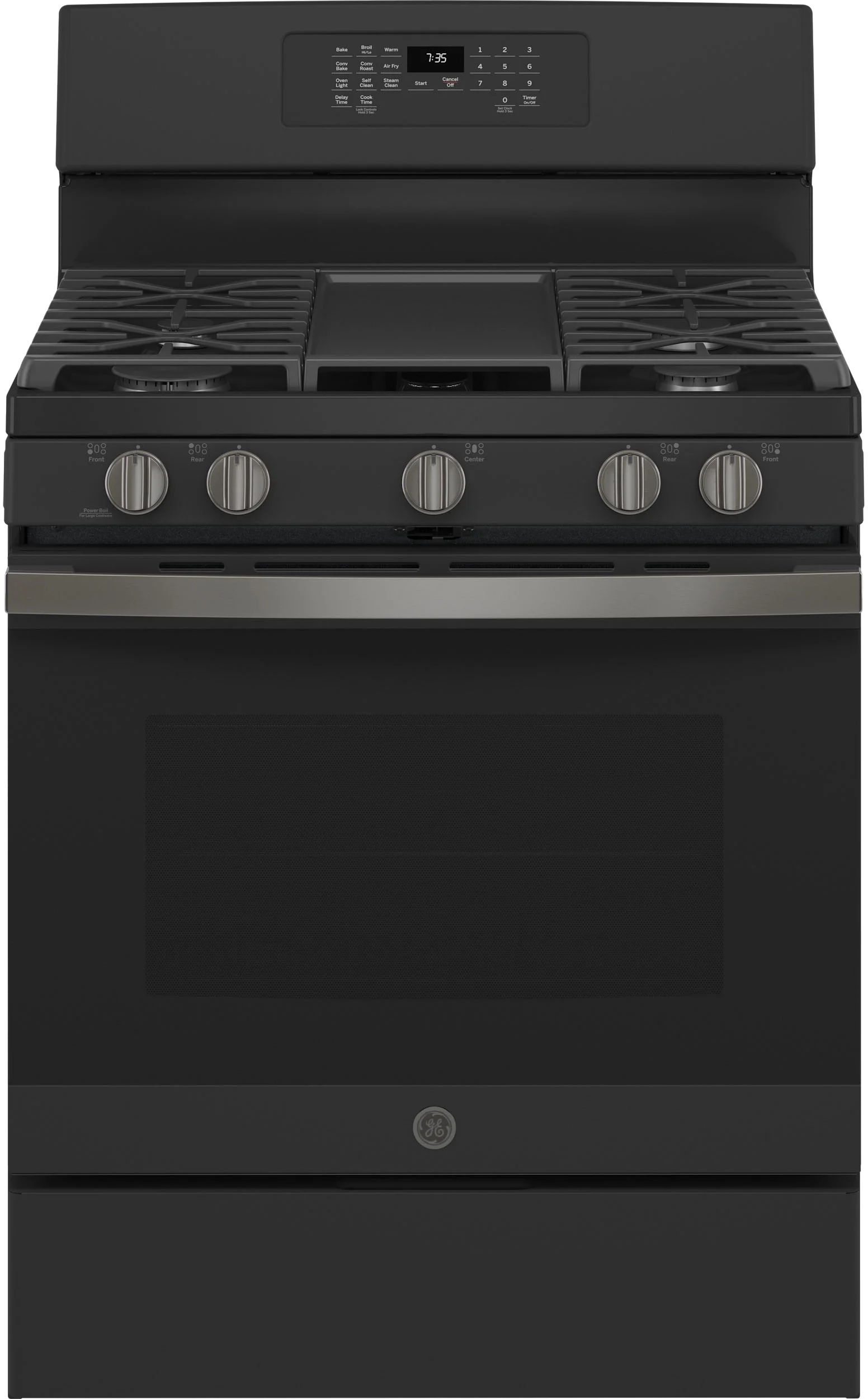 GE JGB735FPDS 30 Inch Black Slate Gas Convection Freestanding Range