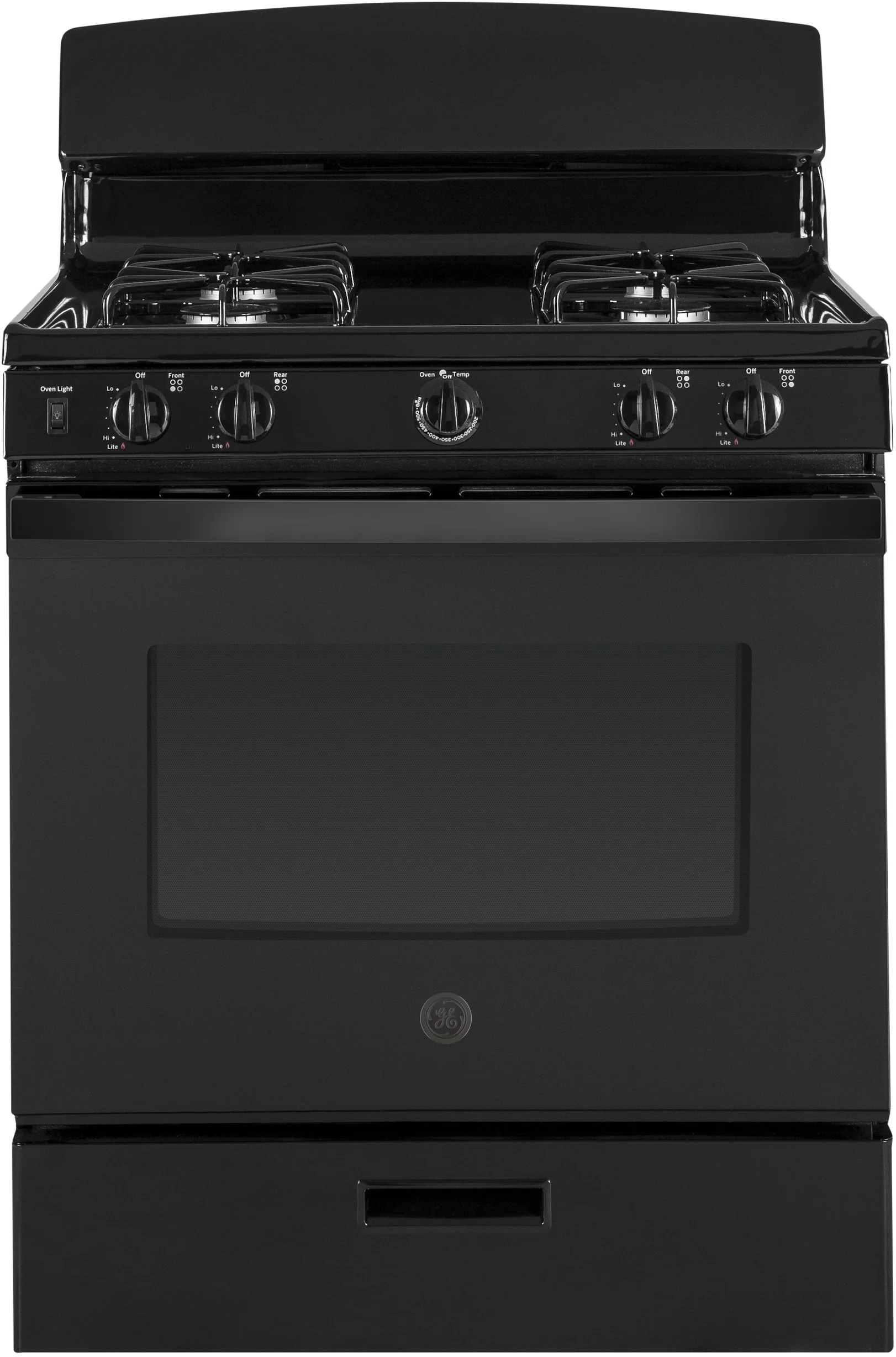 GE 30" Black Gas Sealed Burner Range