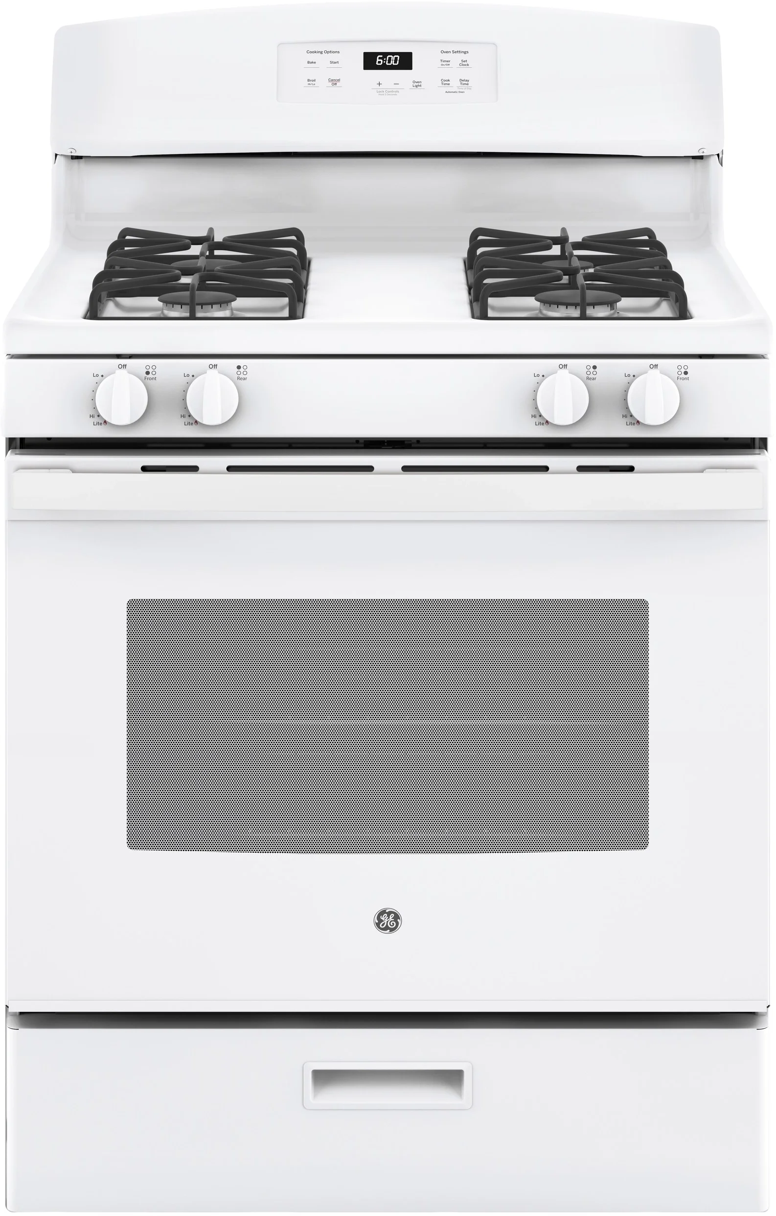 GE 30" White Gas Sealed Burner Range