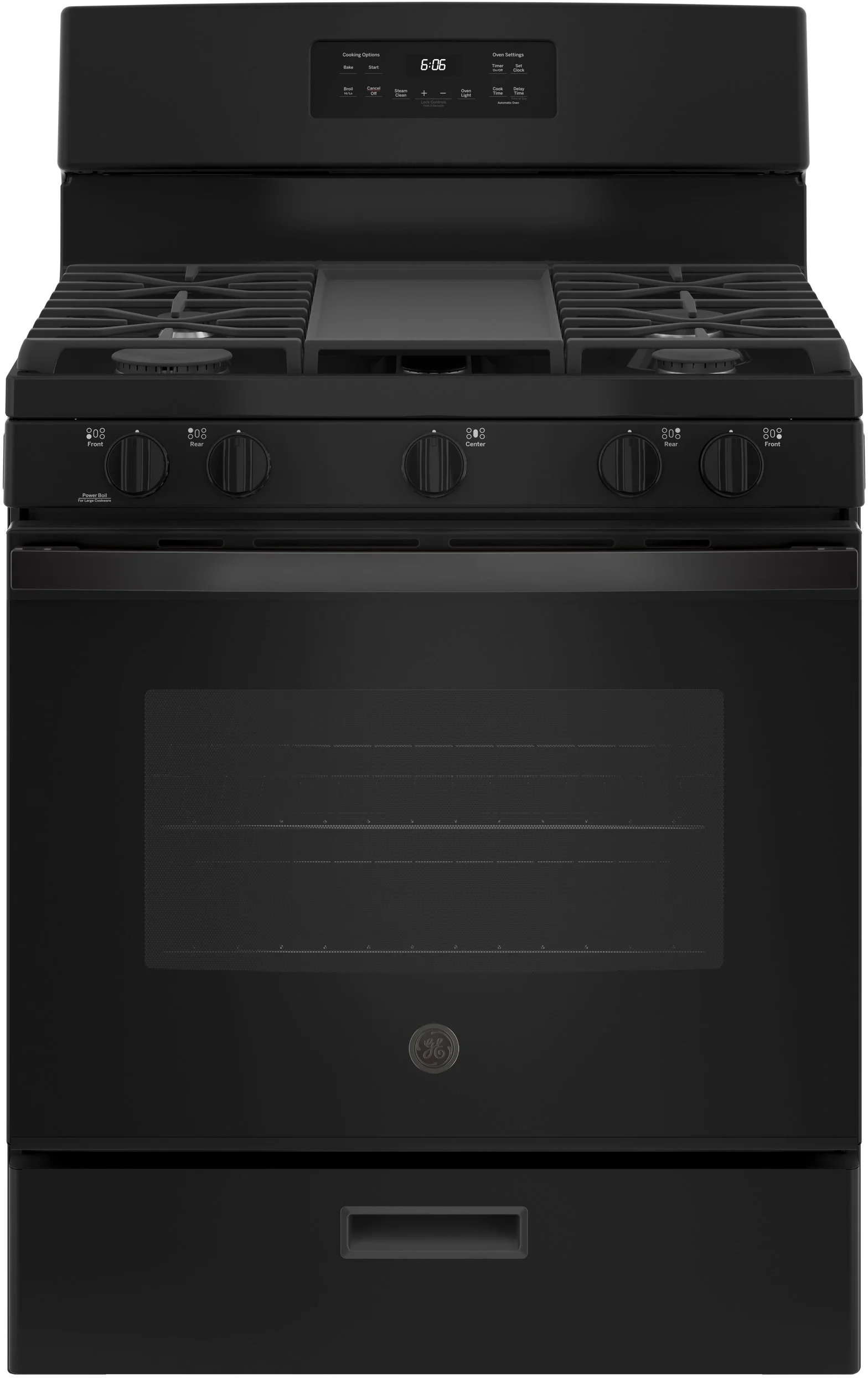 GE 30" Black Gas Sealed Burner Range
