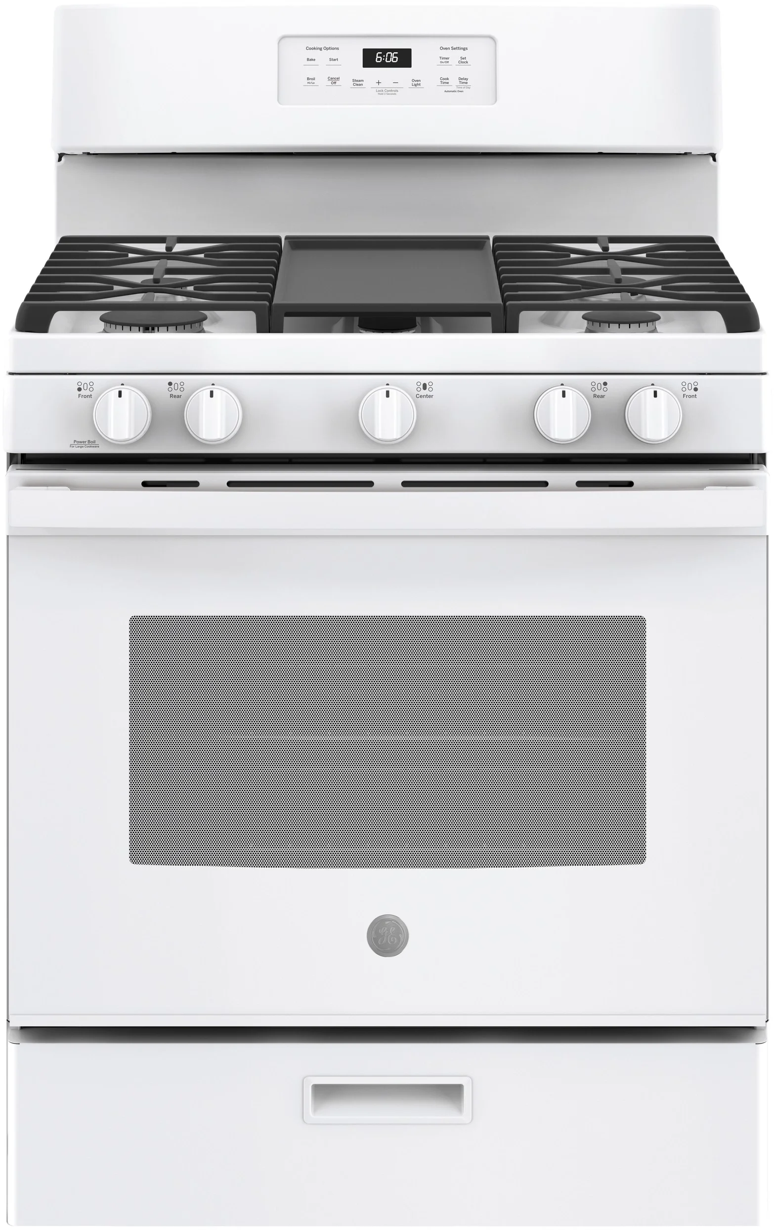 GE 30" White Gas Sealed Burner Range