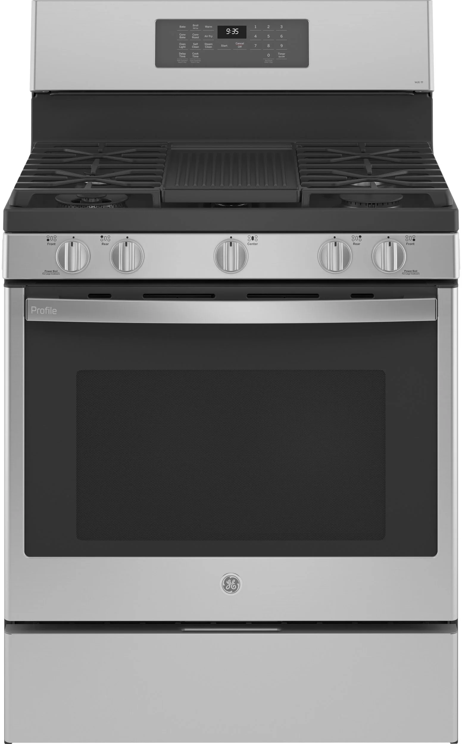 GE Profile PGB935YPFS 30 Inch Stainless Steel Gas Convection Freestanding Range