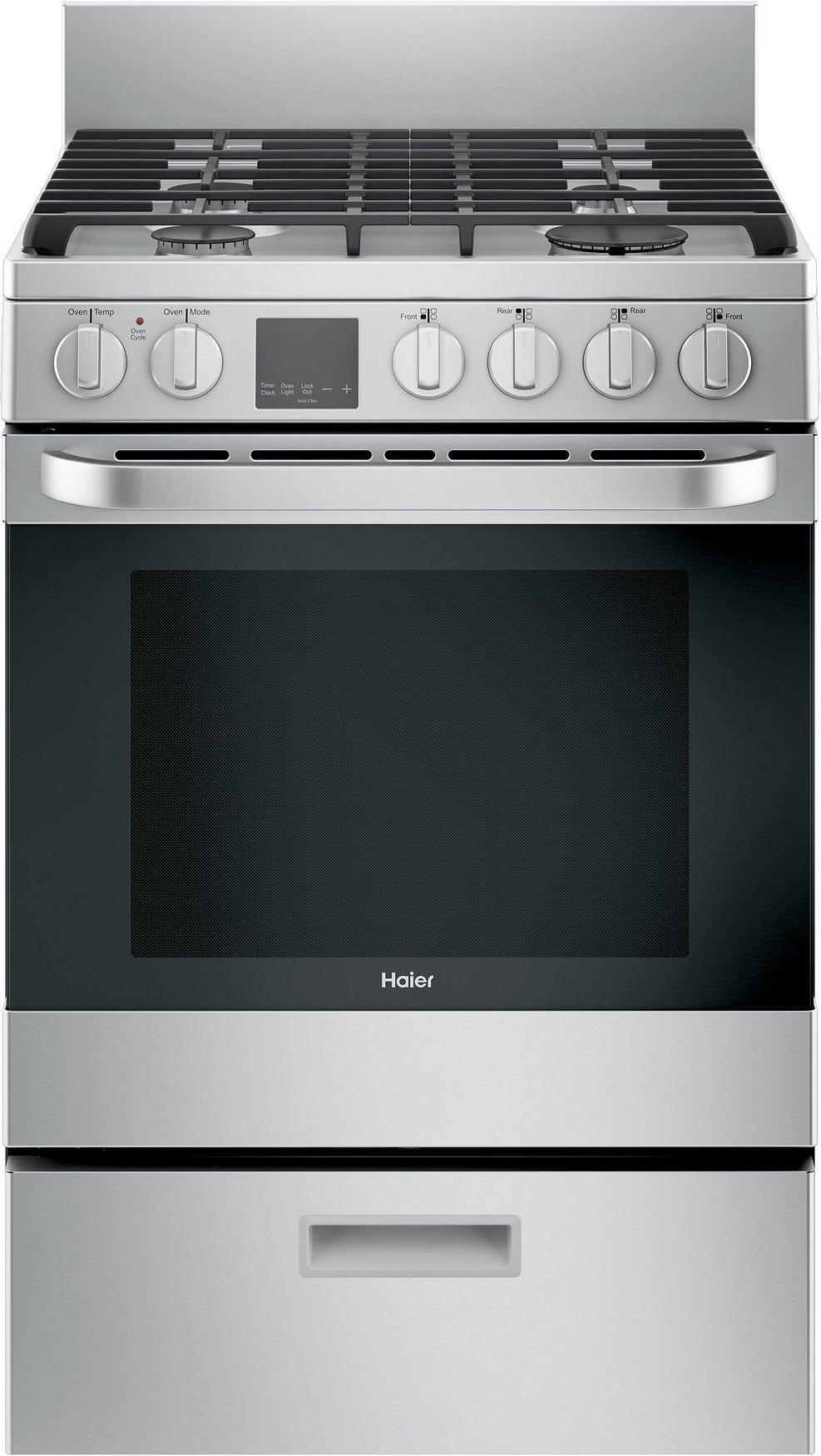 Haier Haier 24" Stainless Steel Natural Gas Sealed Burner Freestanding Single Range - Convection - ADA Compliant