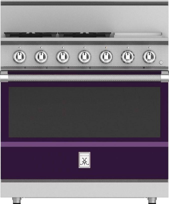 Hestan KRG364GDLPPP 36 Inch Lush Purple Gas Convection Freestanding Range