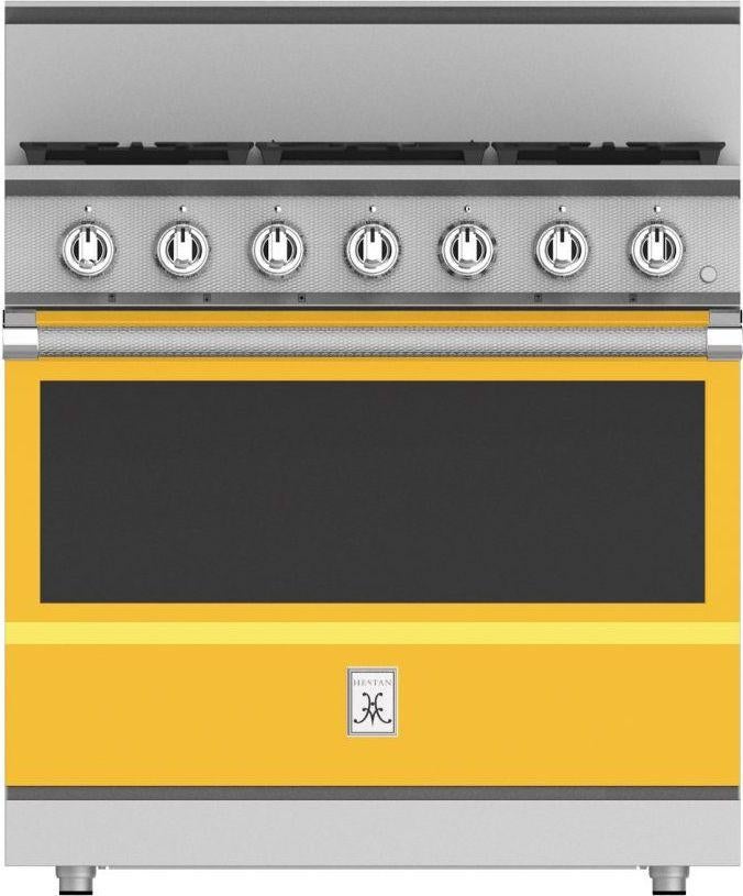 Hestan KRG365LPYW 36 Inch Sol Yellow Gas Convection Freestanding Range