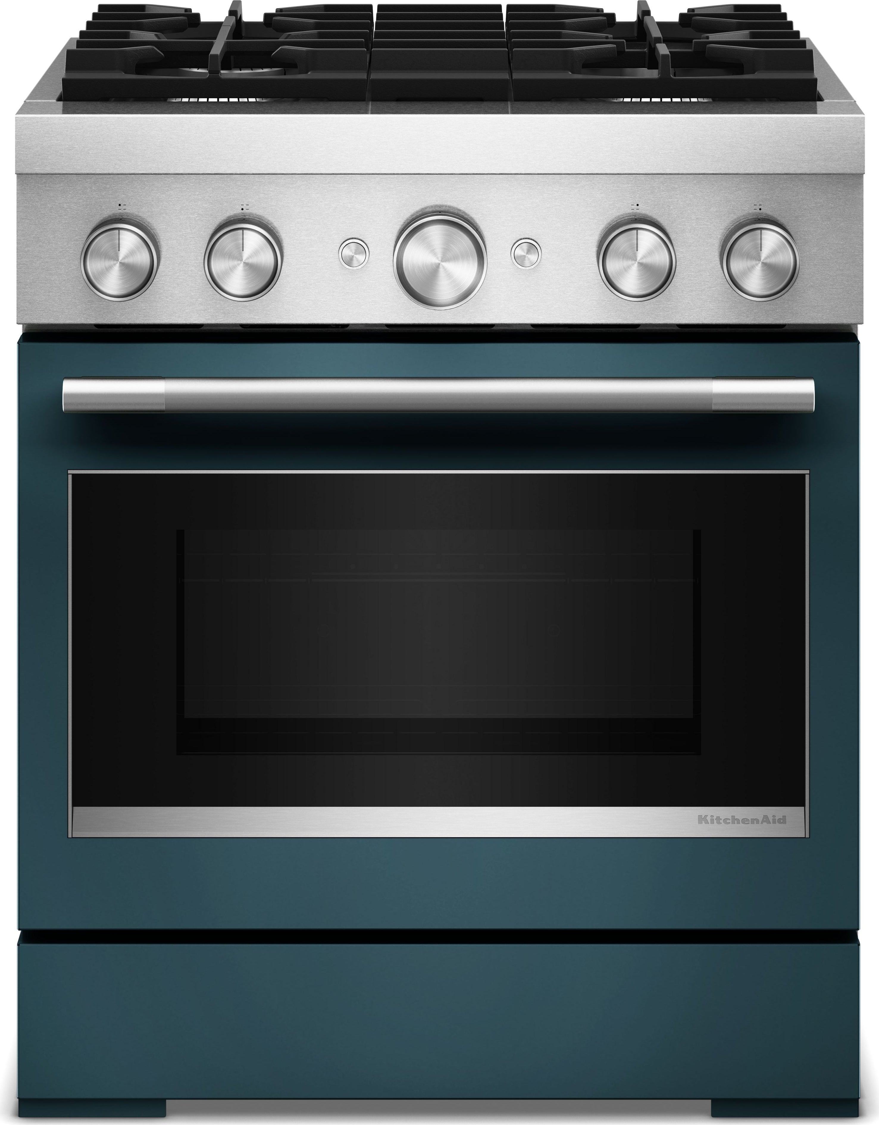KitchenAid 30-Inch 4 Burner Commercial-Style Dual Fuel Range with No Preheat Air Fry Mode: Agave