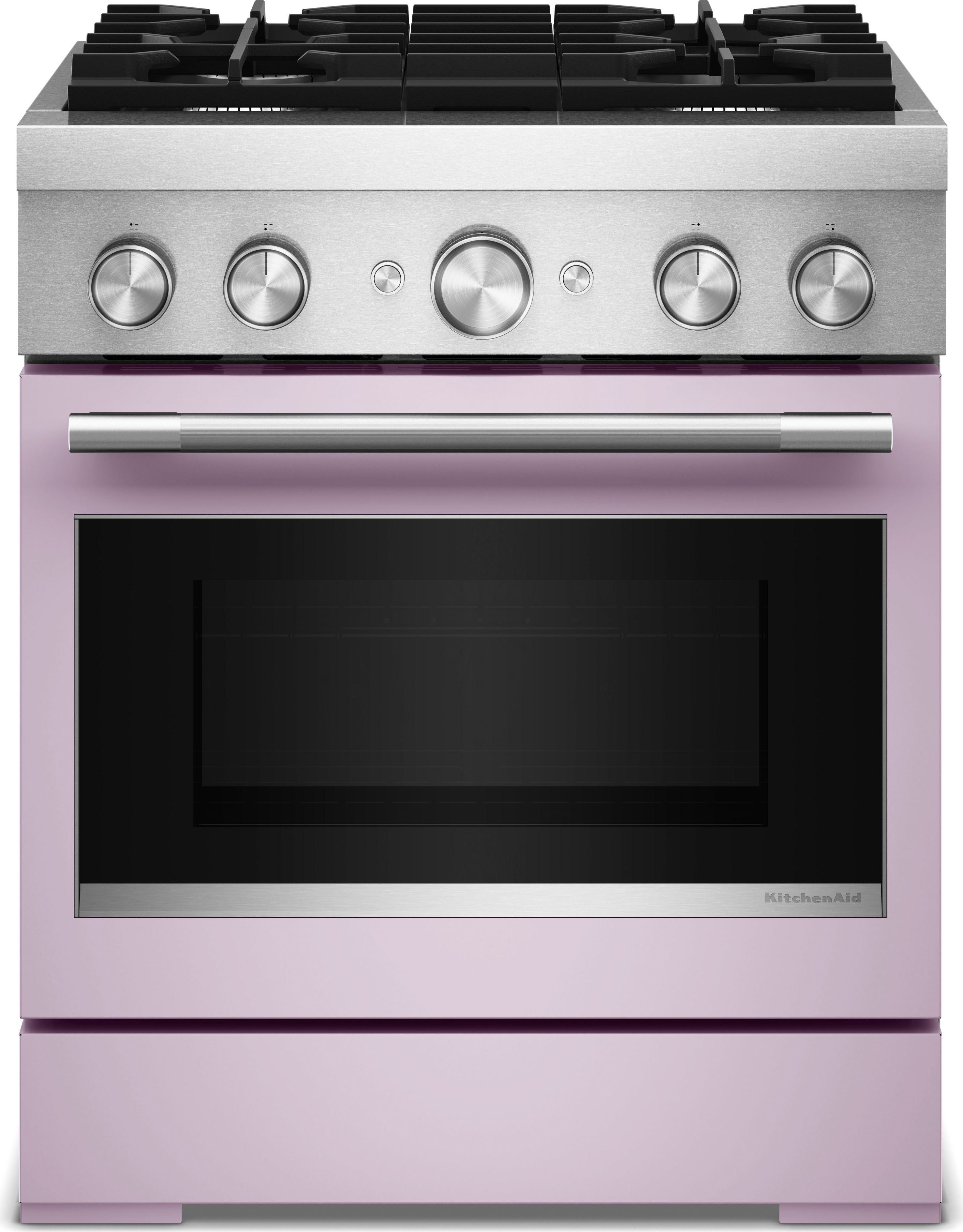 KitchenAid 30-Inch 4 Burner Commercial-Style Dual Fuel Range with No Preheat Air Fry Mode: Wildflower