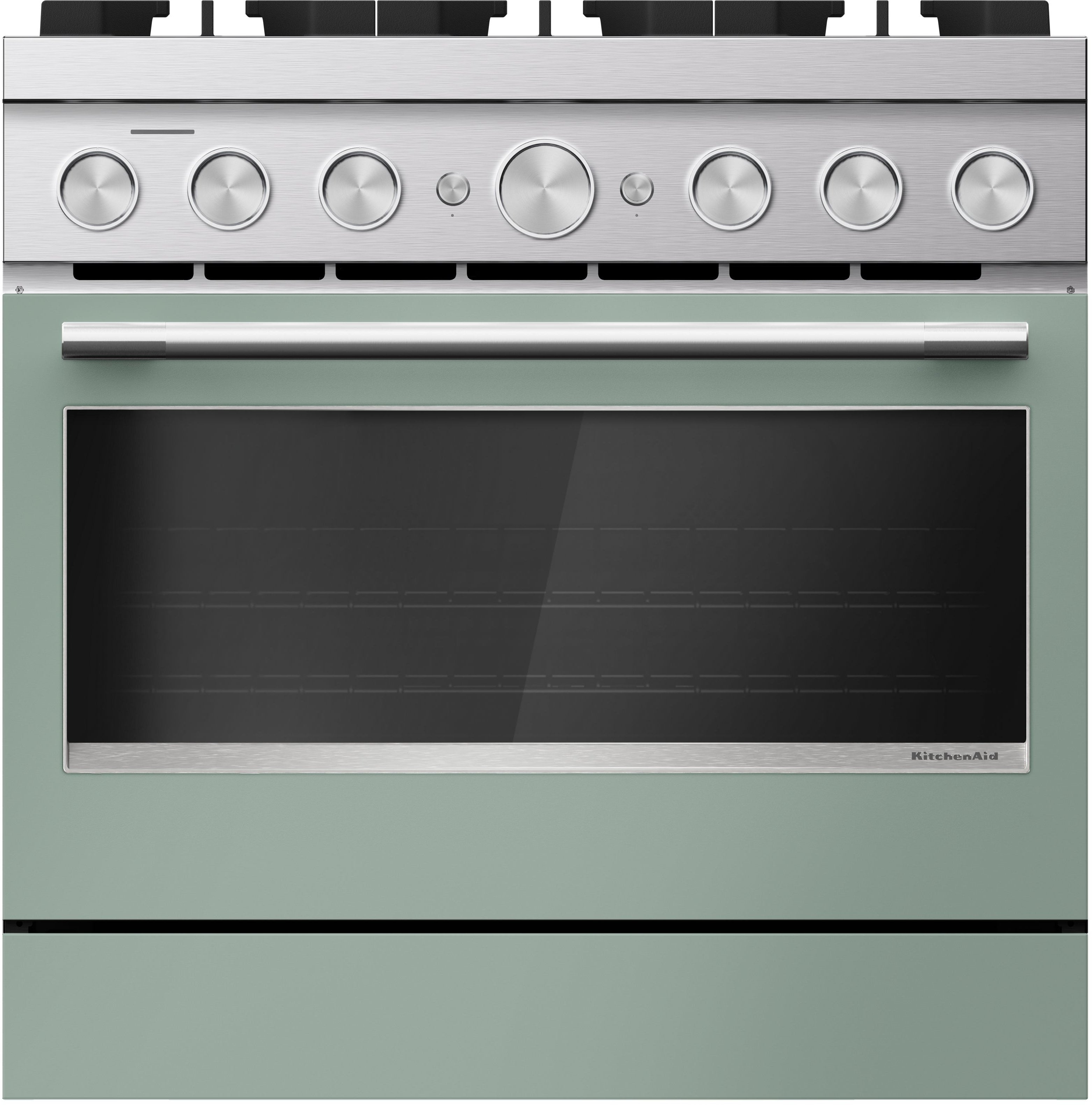 KitchenAid 36-Inch 6 Burner Commercial-Style Dual Fuel Range with No Preheat Air Fry Mode: Cardamom