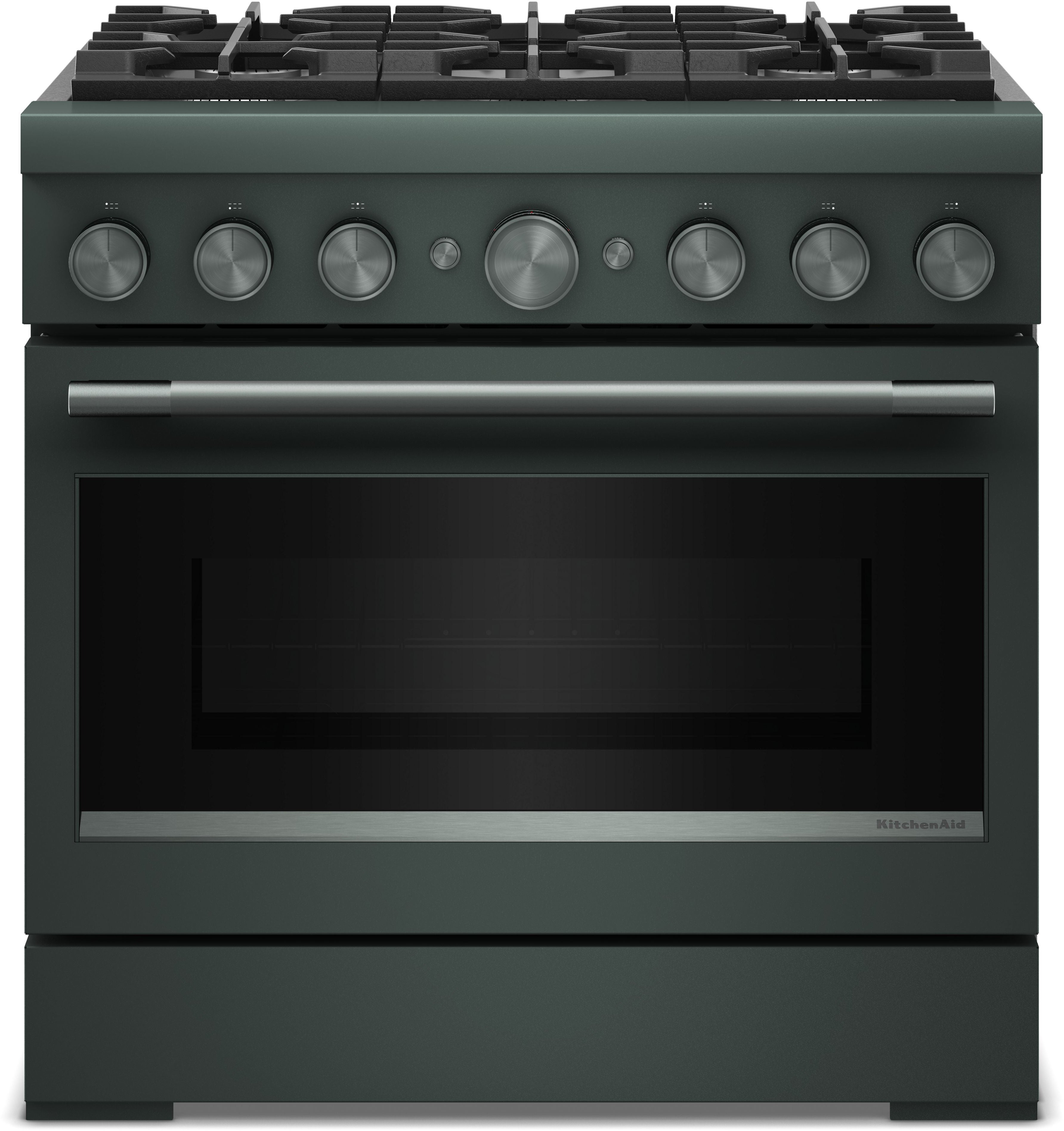 KitchenAid 36-Inch 6 Burner Commercial-Style Dual Fuel Range with No Preheat Air Fry Mode: Juniper