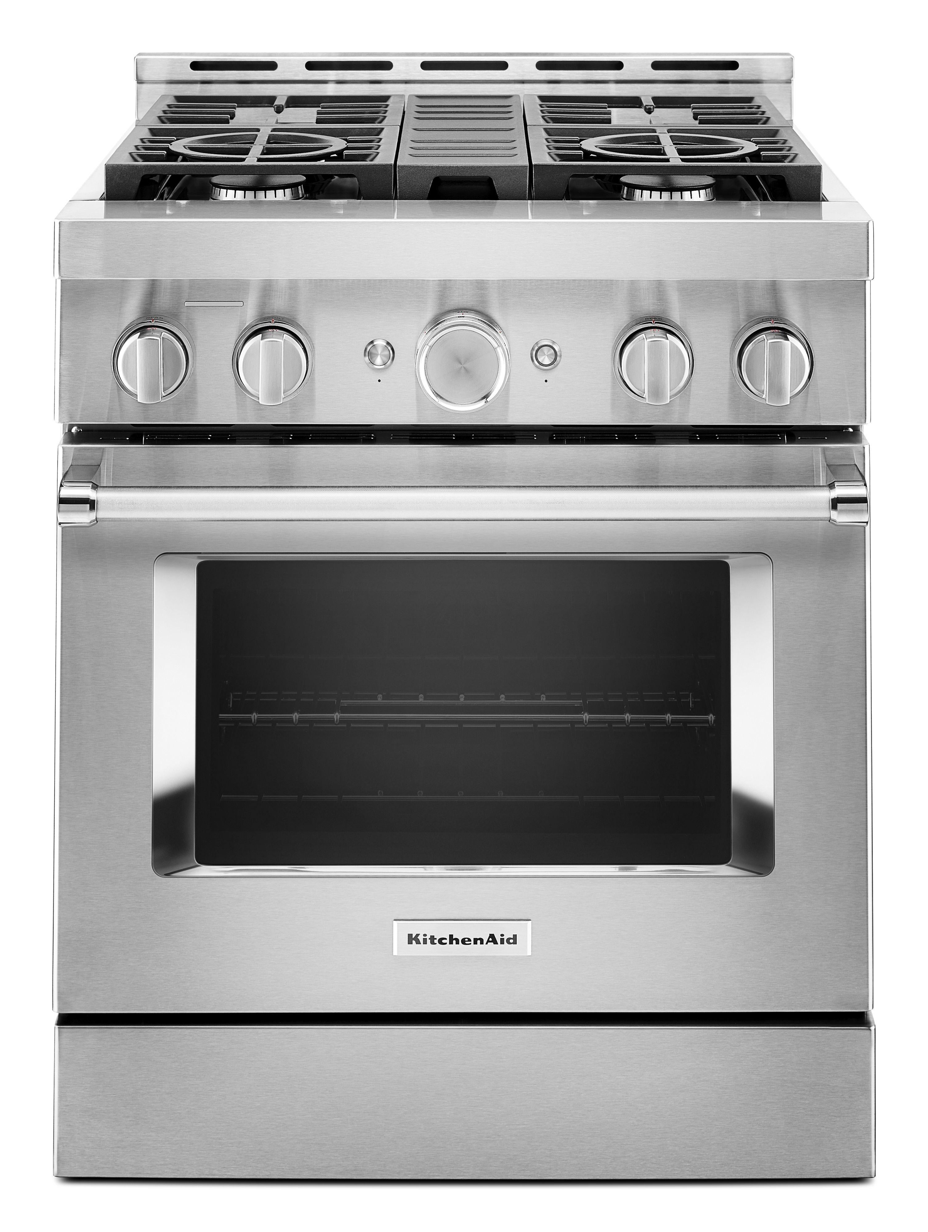 Kitchen Aid KitchenAid 30" 4.1 cu. ft. Stainless Steel Commercial-Style Natural Gas Sealed B