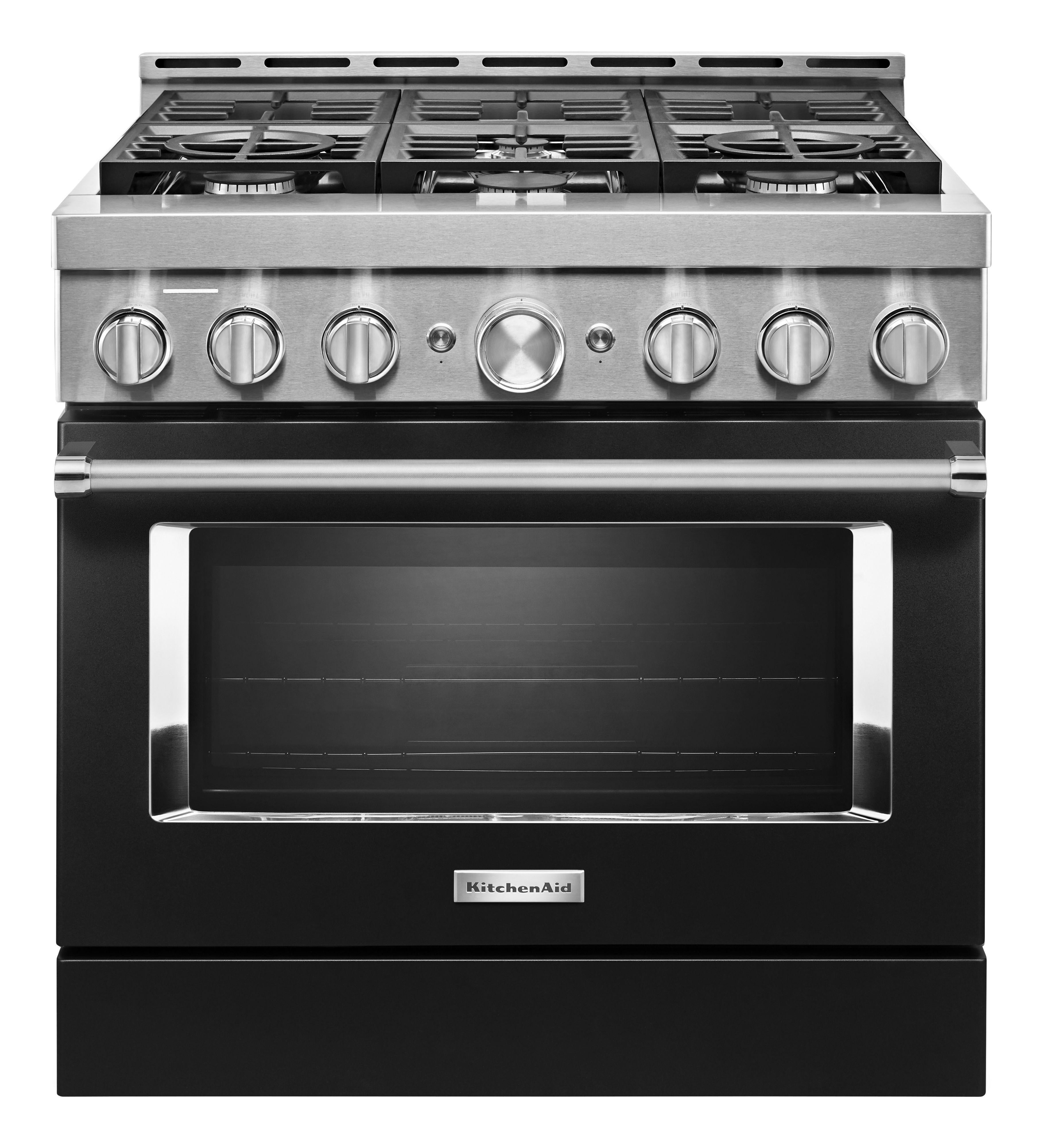 Kitchen Aid KFGC506JBK 36 Inch Gas Freestanding Range