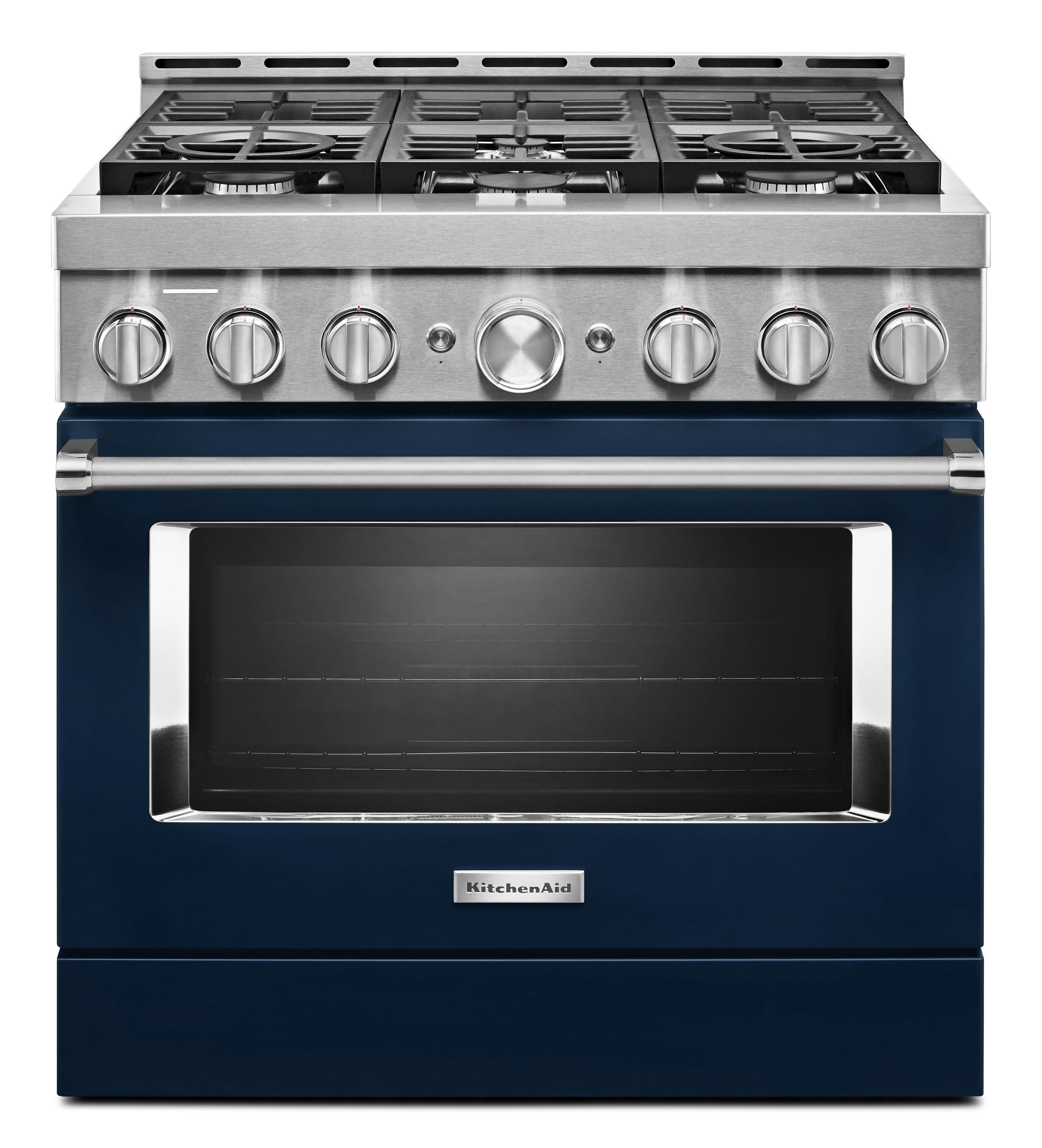 Kitchen Aid KFGC506JIB 36 Inch Gas Freestanding Range