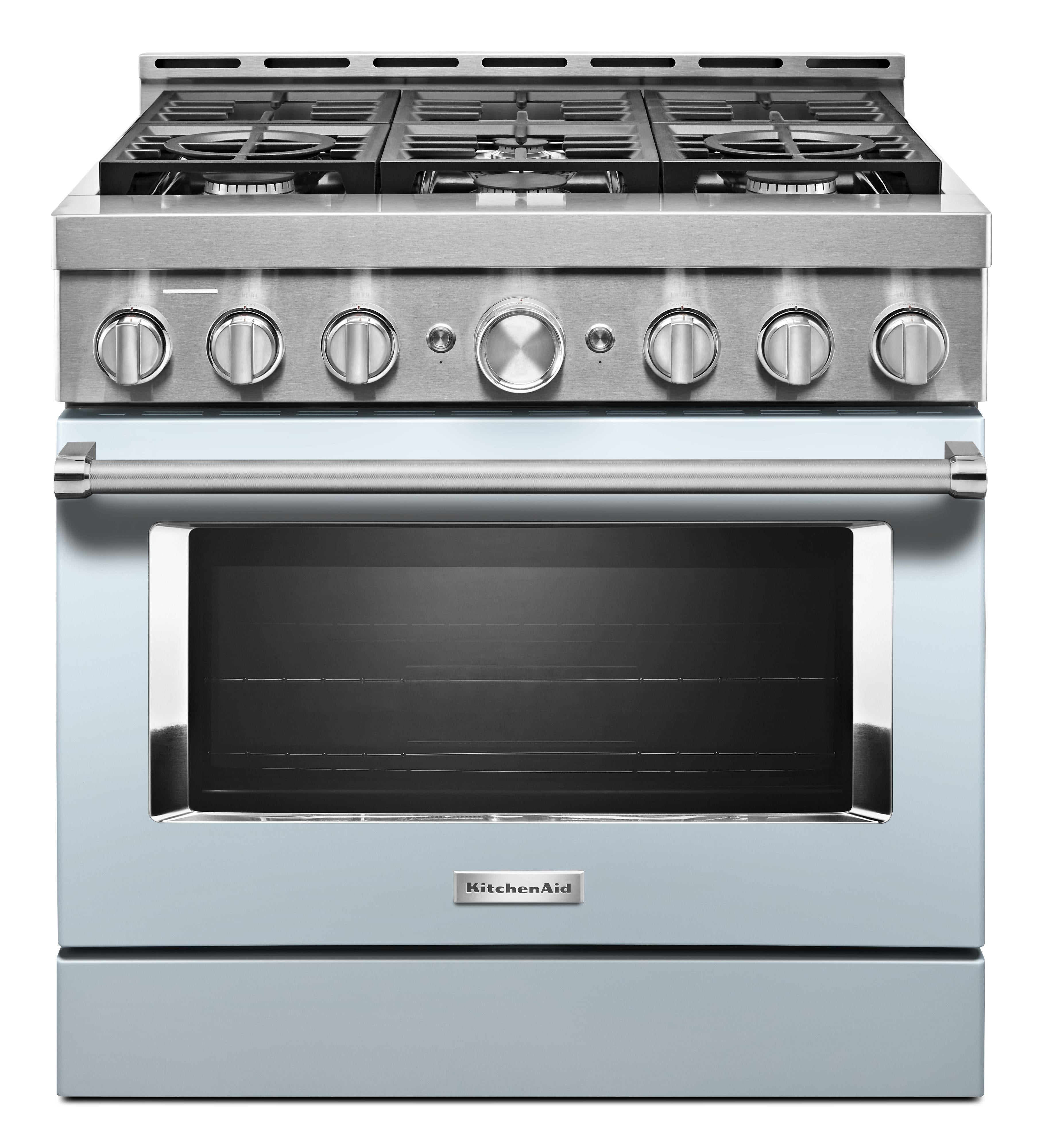 Kitchen Aid KFGC506JMB 36 Inch Gas Freestanding Range