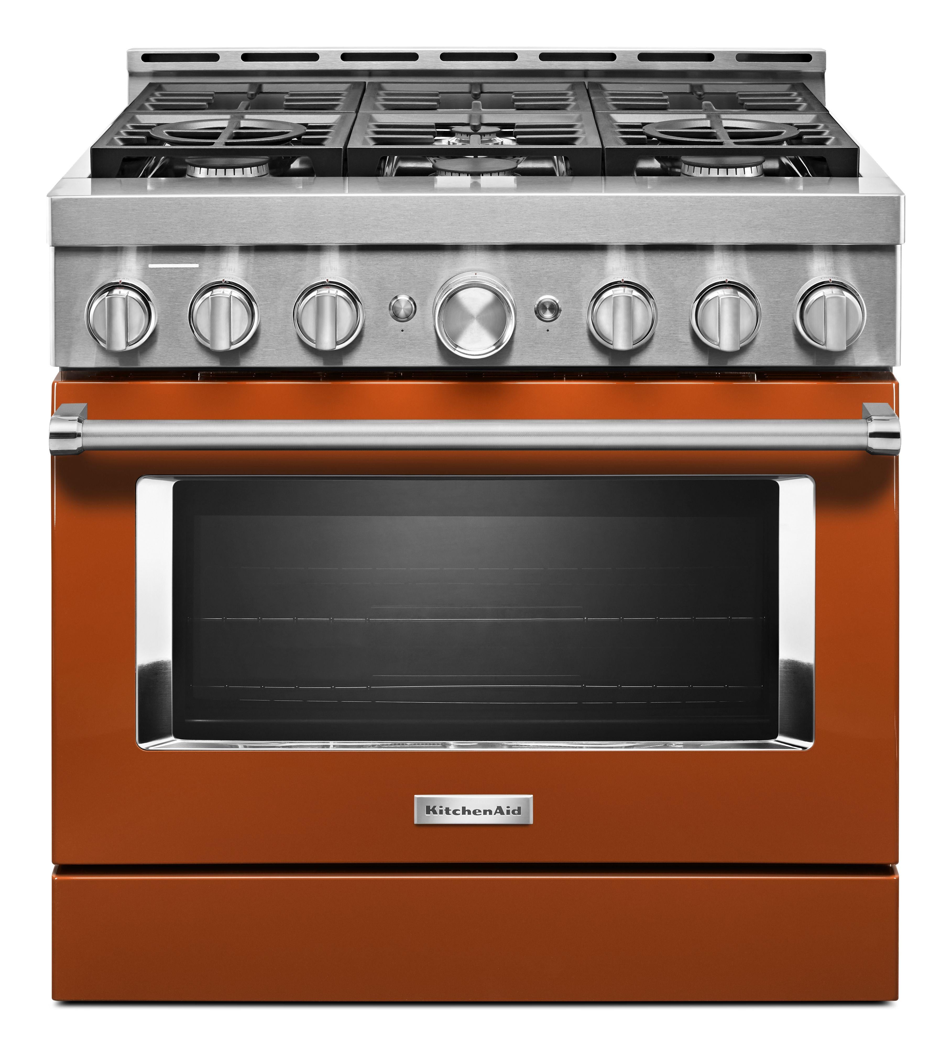 Kitchen Aid KFGC506JSC 36 Inch Gas Freestanding Range